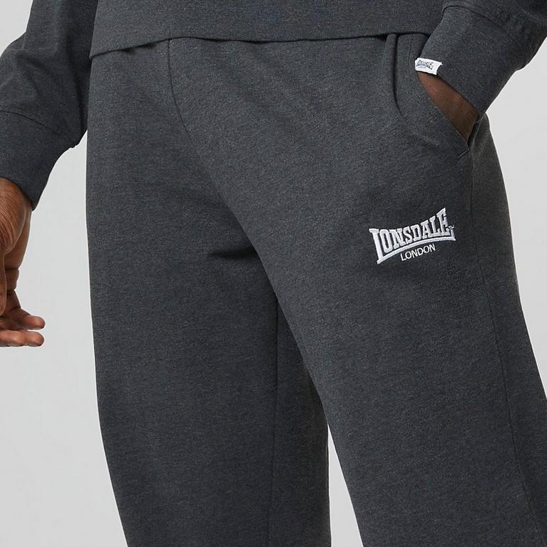 Charcoal Marl - Lonsdale - Lightweight Joggers Mens - 3