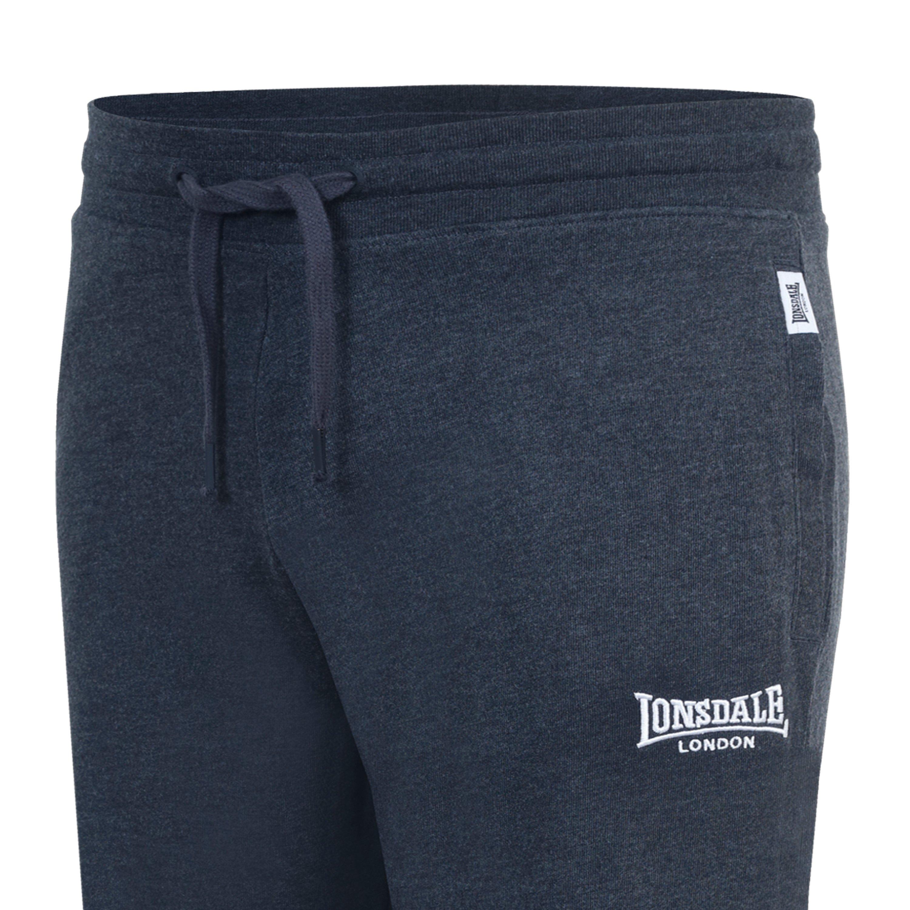 Charcoal Marl - Lonsdale - Lightweight Joggers Mens - 5