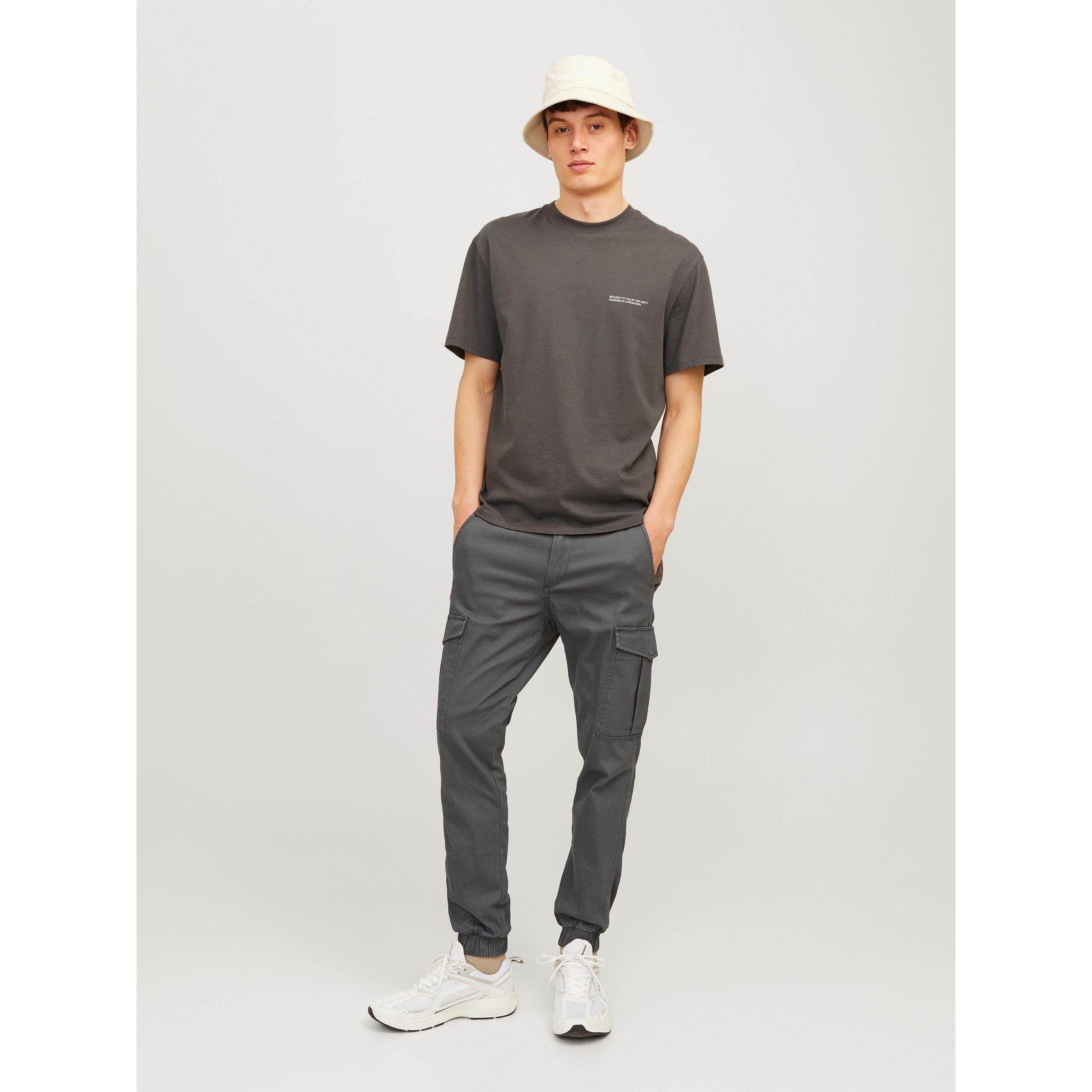 Asphalt - Jack and Jones - Tapered Cargo Trousers - 5