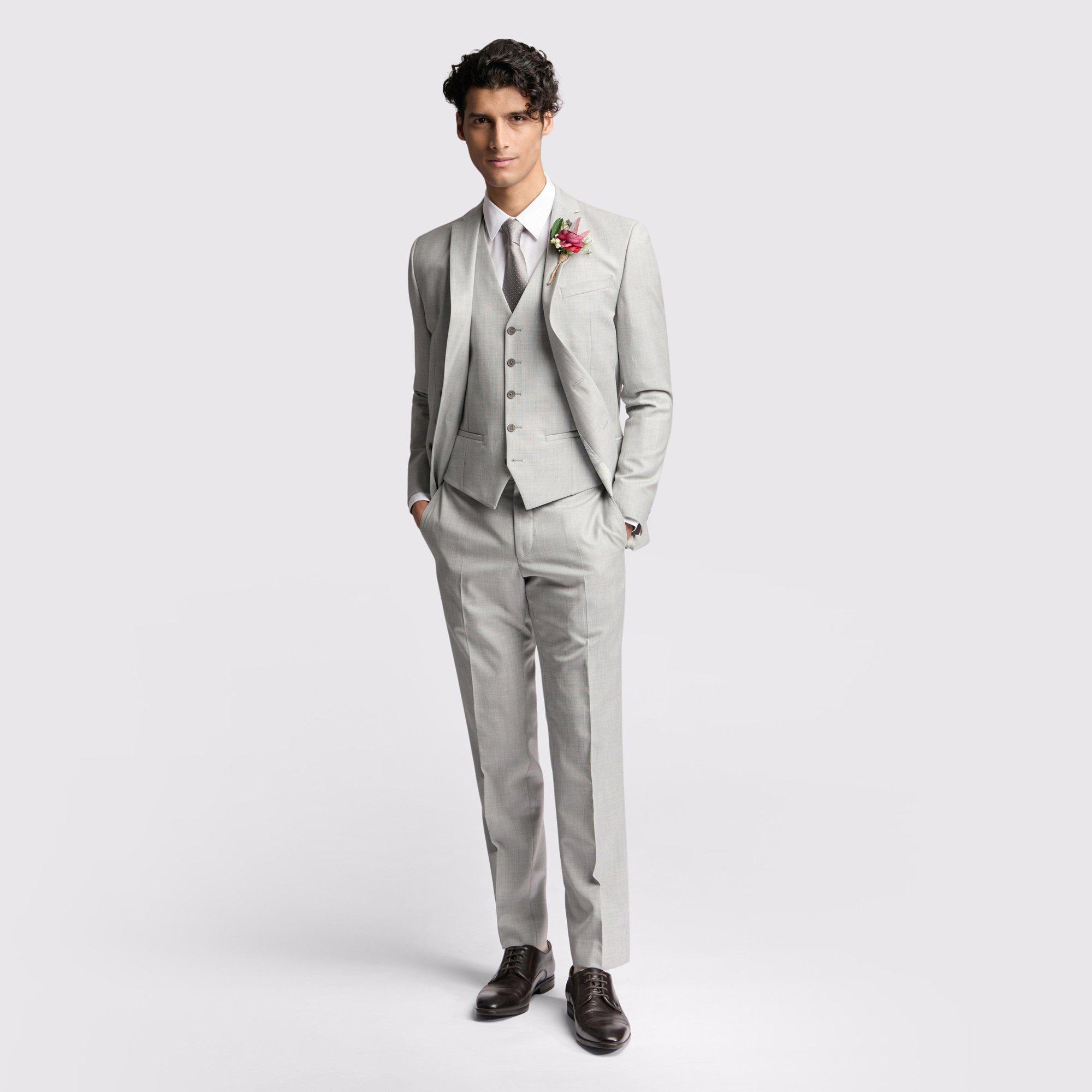 Ted Baker Men's Lowry Grey Slim Jacket - Light Grey - 38 (48)