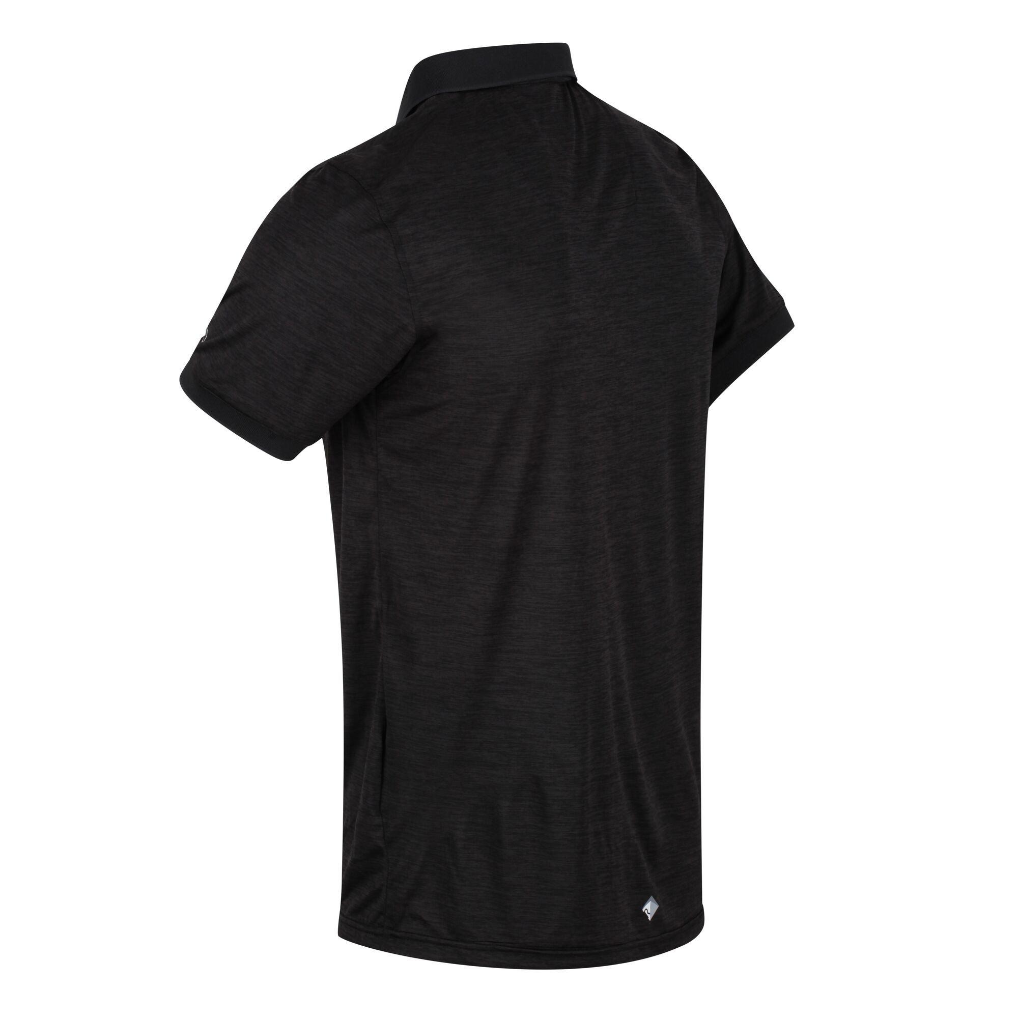 Black - Regatta - Mens Remex II Quick-Drying Polo Shirts - 12