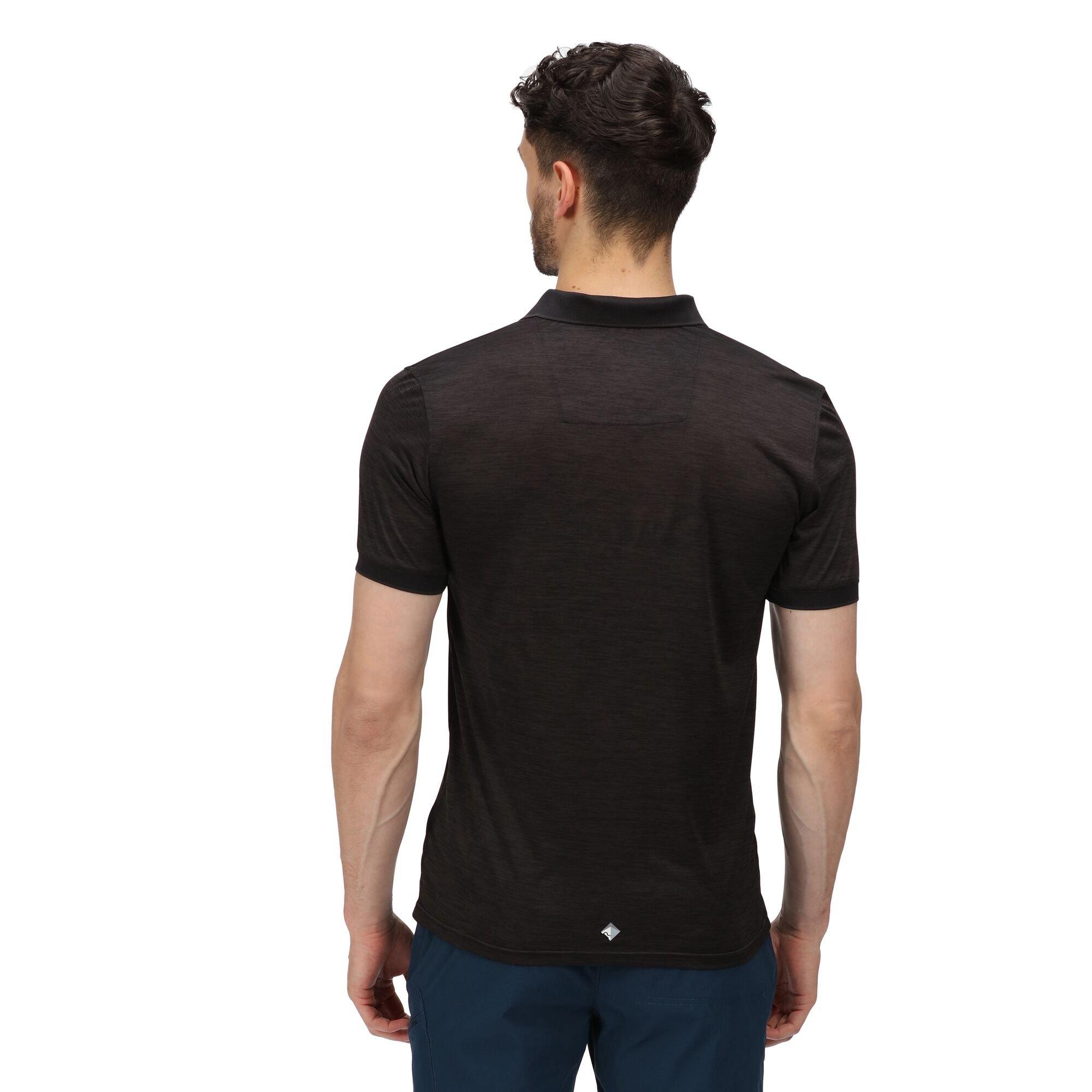Black - Regatta - Mens Remex II Quick-Drying Polo Shirts - 13