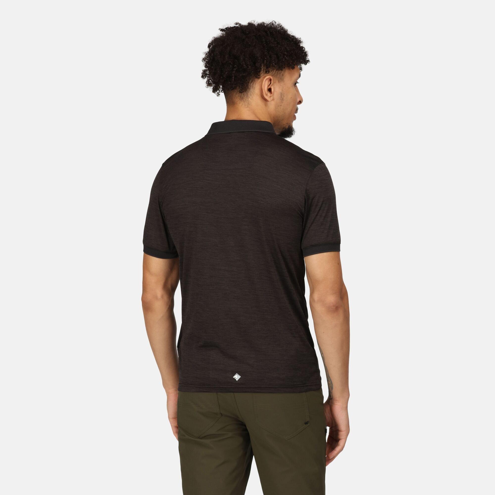 Black - Regatta - Mens Remex II Quick-Drying Polo Shirts - 15