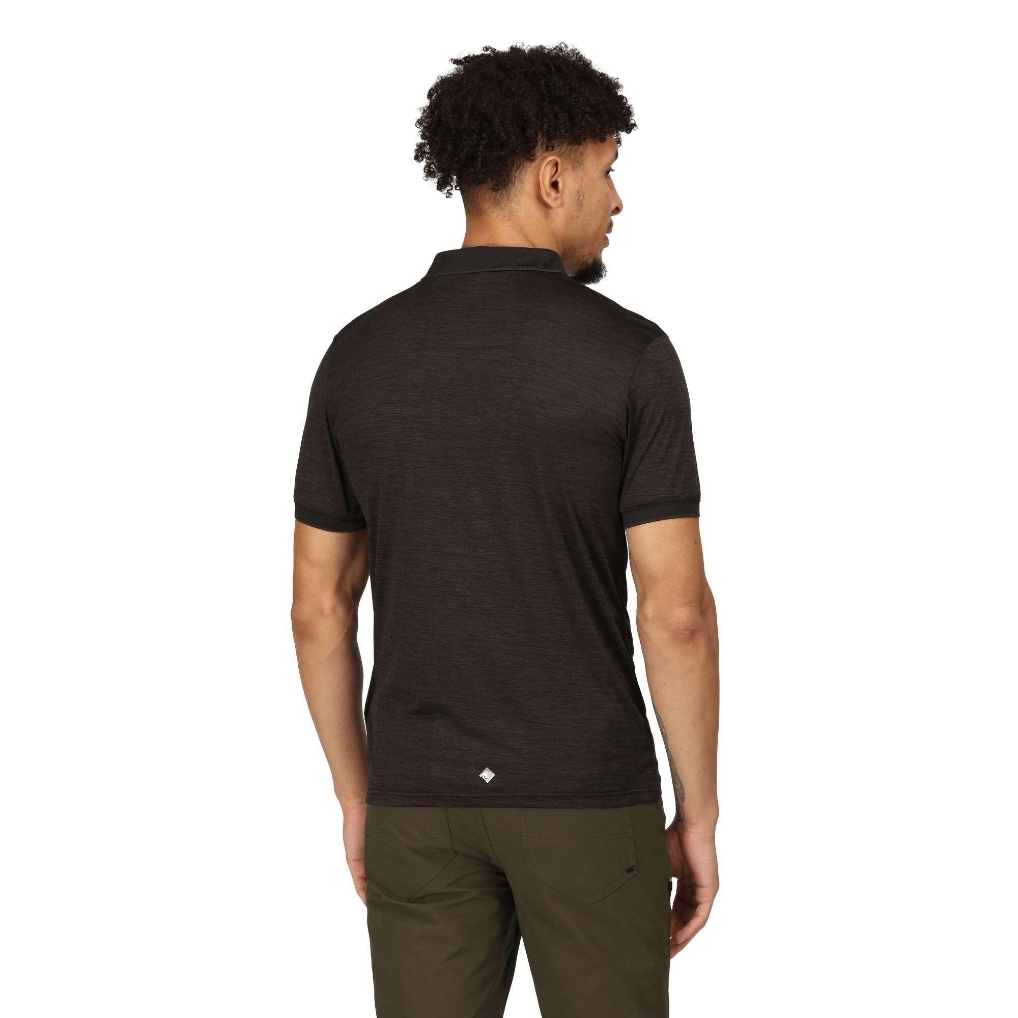 Black - Regatta - Mens Remex II Quick-Drying Polo Shirts - 16