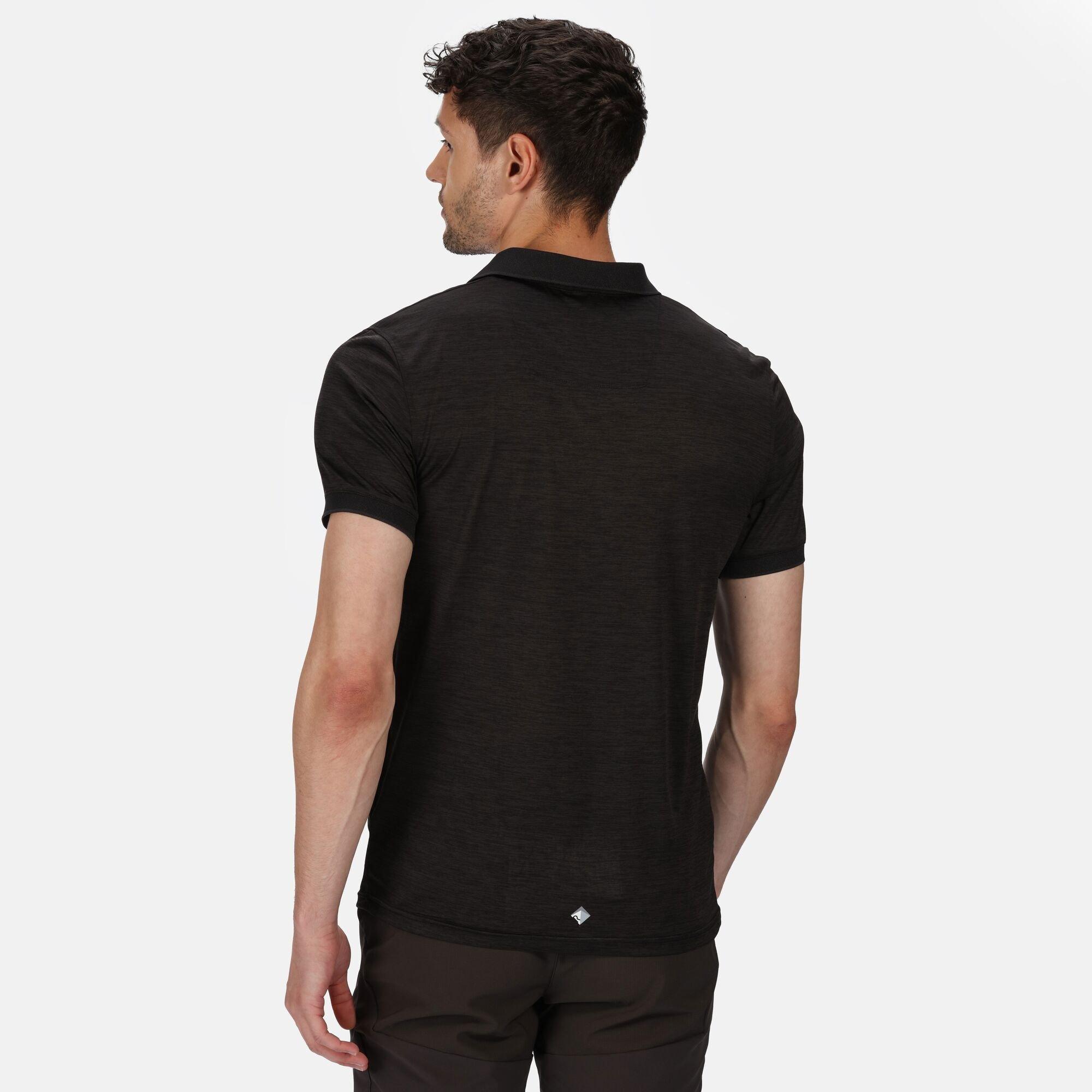 Black - Regatta - Mens Remex II Quick-Drying Polo Shirts - 9