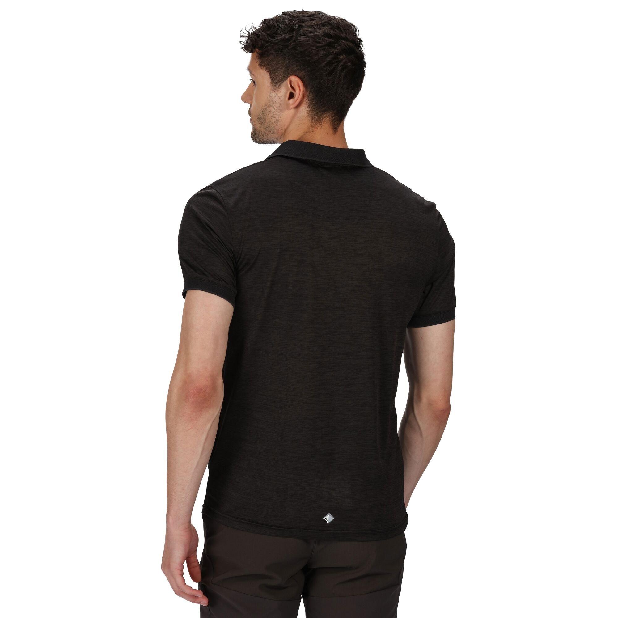 Black - Regatta - Mens Remex II Quick-Drying Polo Shirts - 10