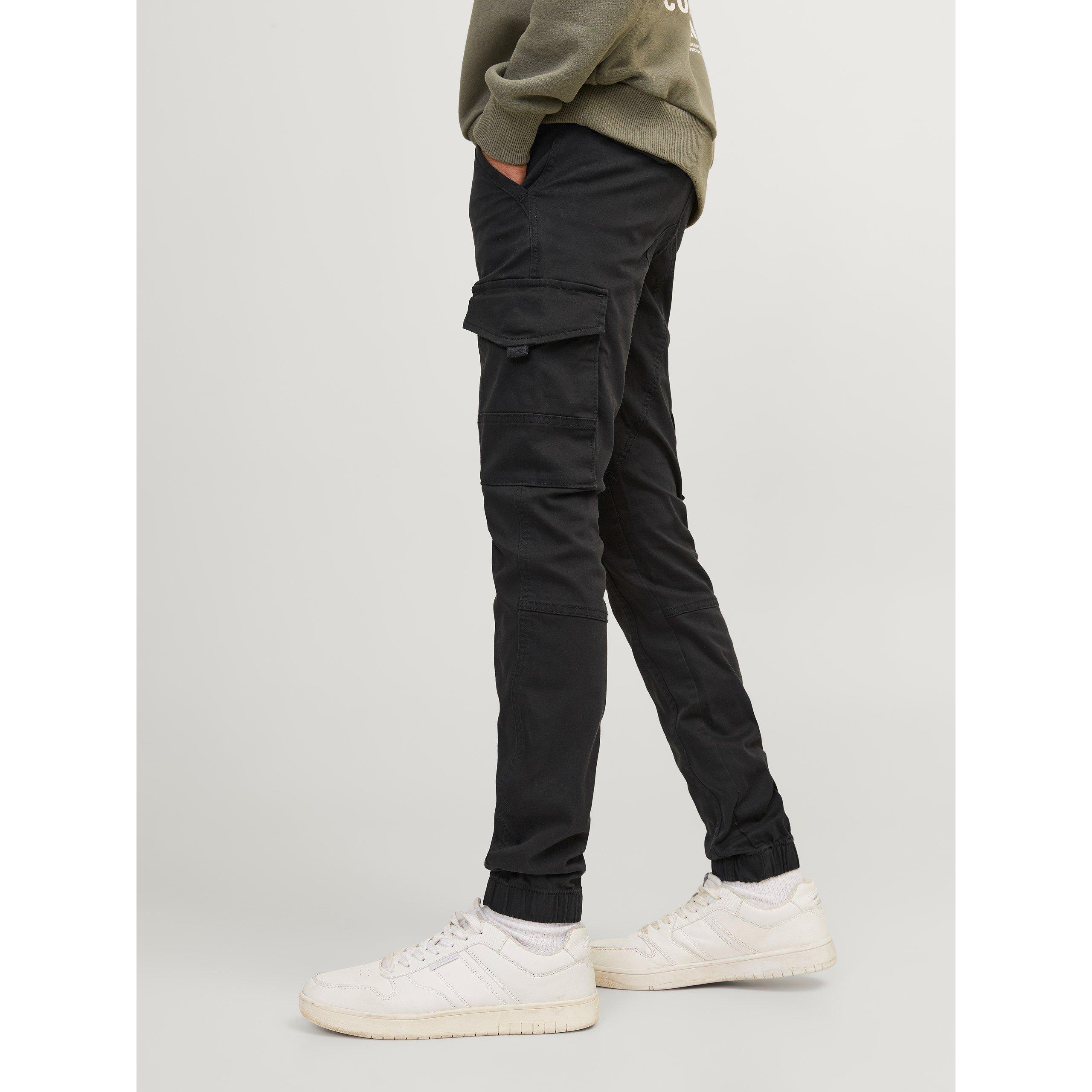 Schwarz - Jack and Jones - Paul Flake Slim Stretch Cuffed Cargo Pants Junior - 3