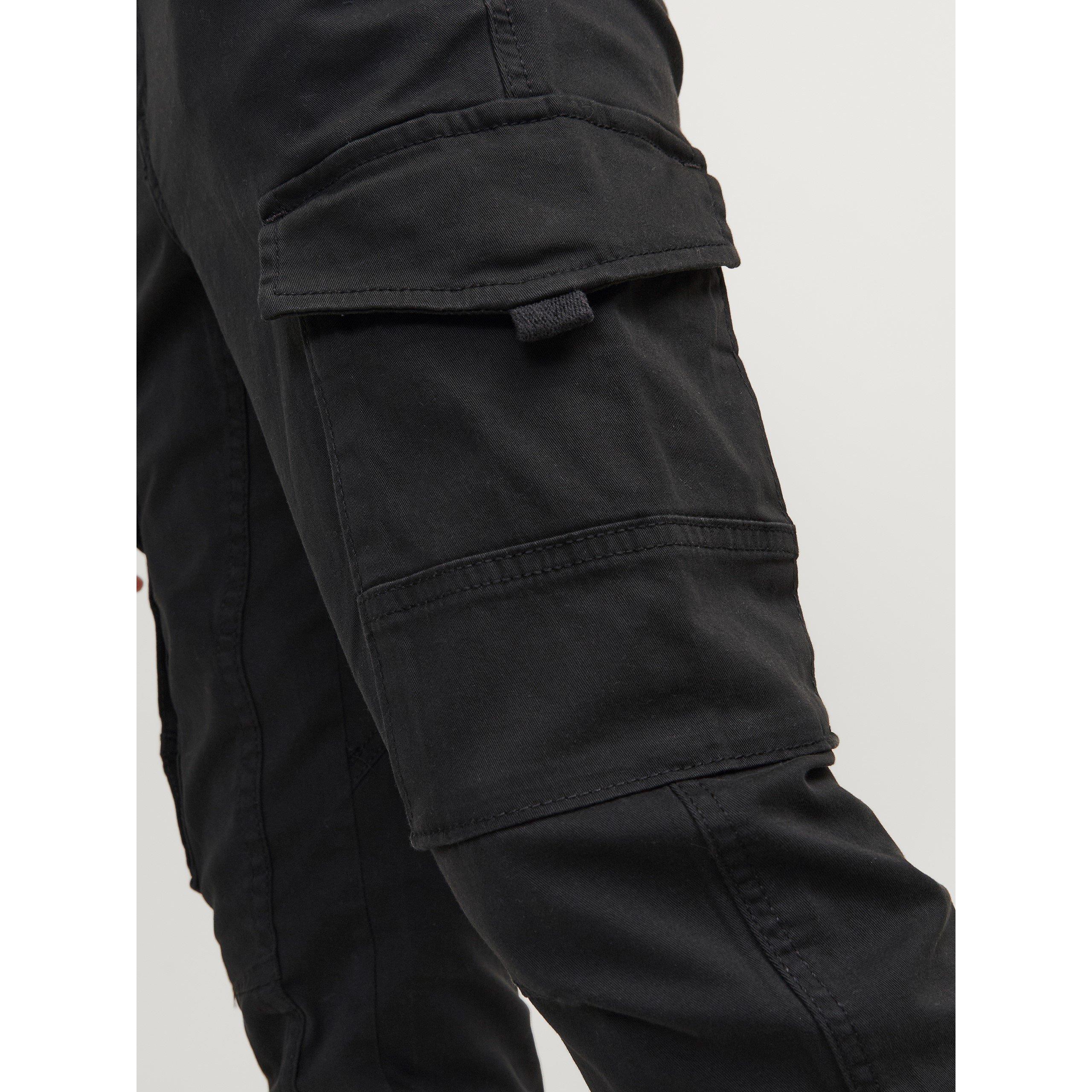 Schwarz - Jack and Jones - Paul Flake Slim Stretch Cuffed Cargo Pants Junior - 4