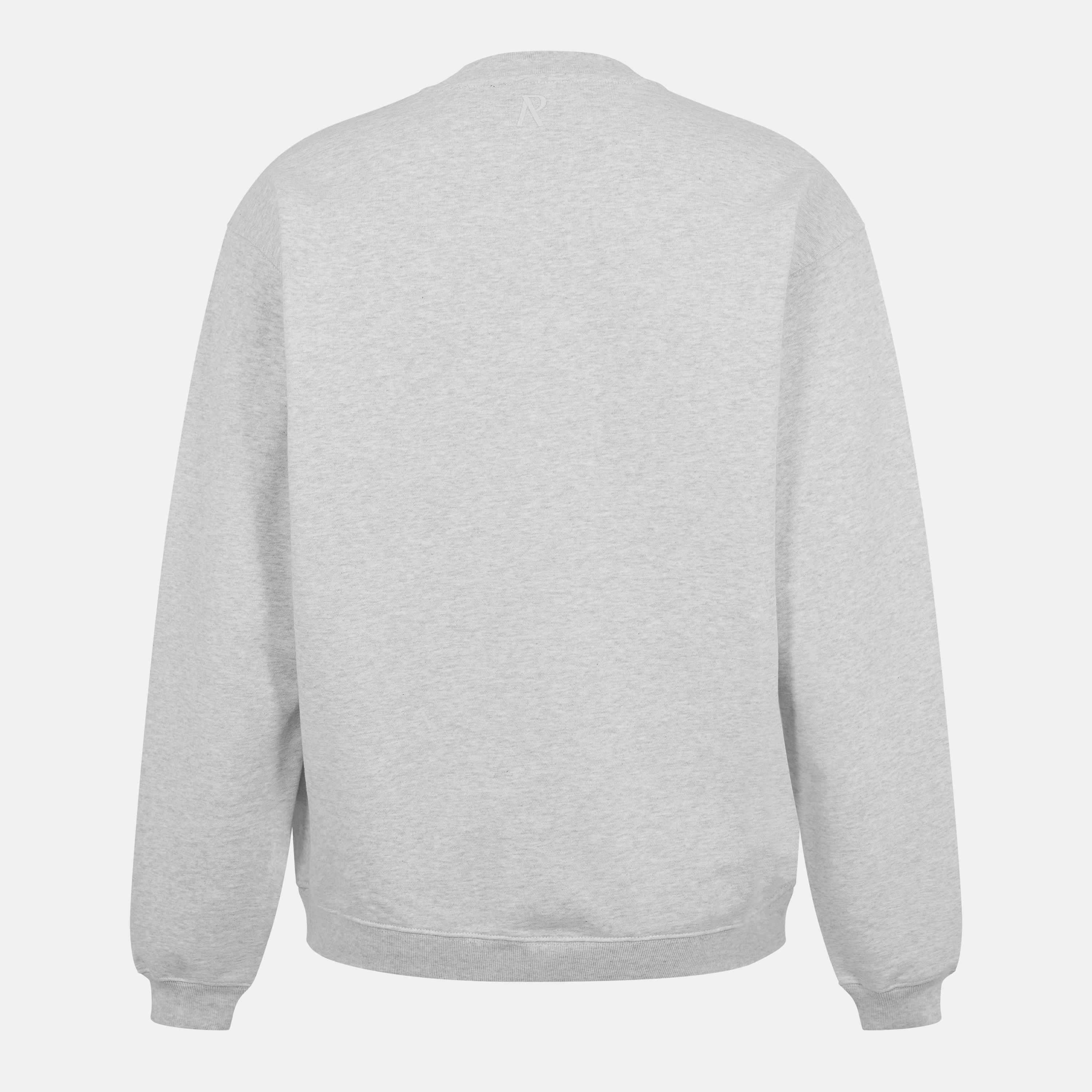 Ice Grey Marl - Represent - Men's Initial Long Sleeve Crew Sweatshirt - 2