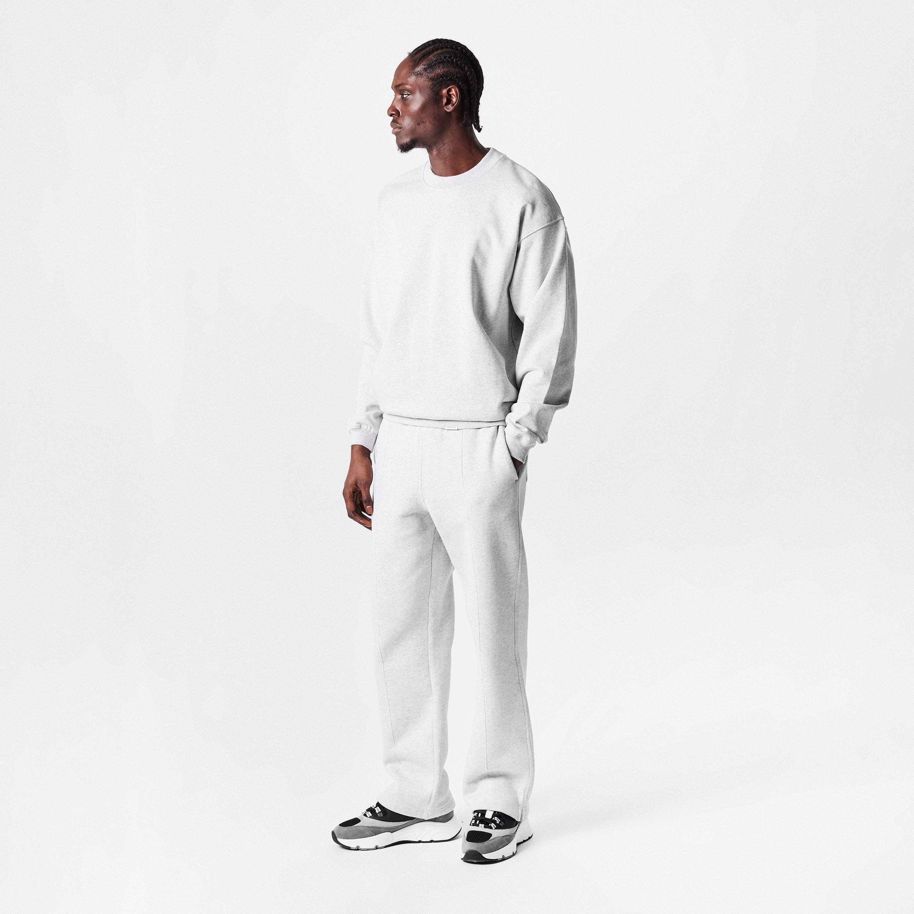 Ice Grey Marl - Represent - Men's Initial Long Sleeve Crew Sweatshirt - 6