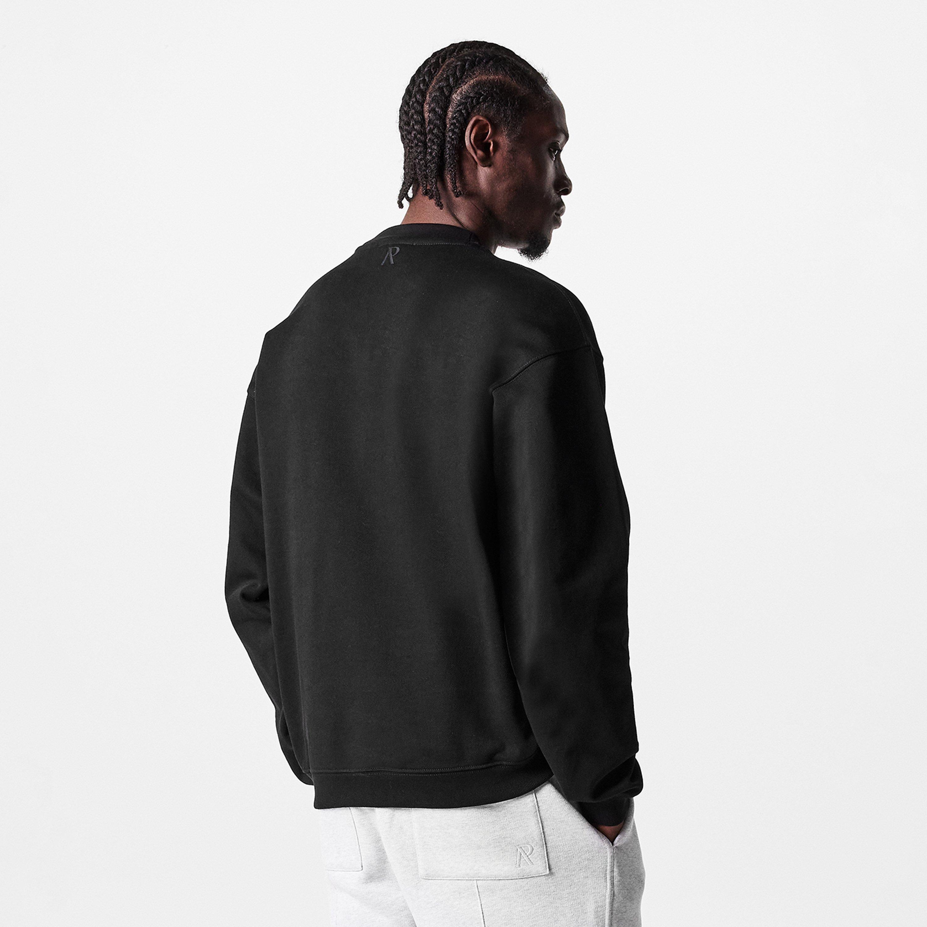Black - Represent - Men's Rep Initial Sweatshirt, Minimalist Design - 4