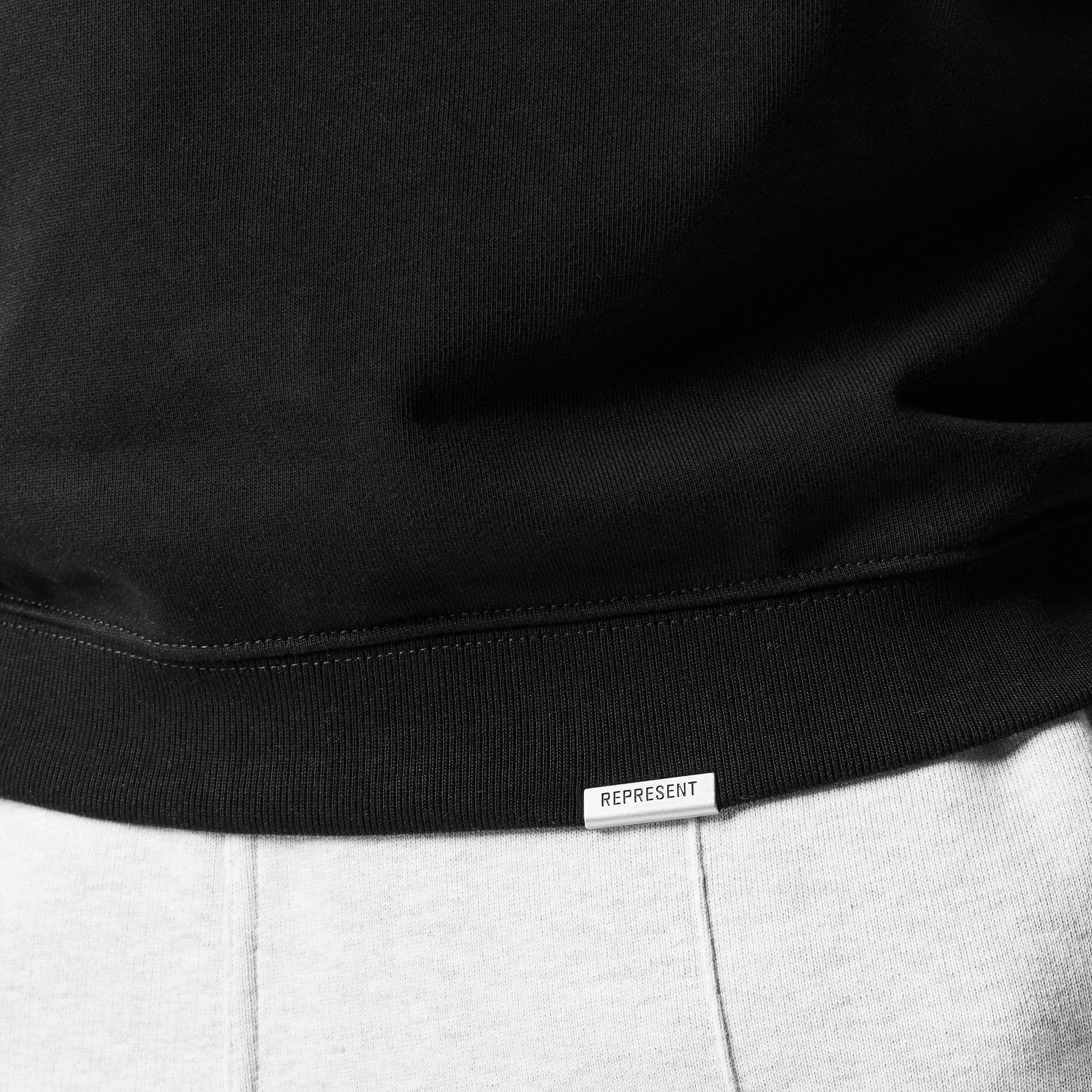 Black - Represent - Men's Rep Initial Sweatshirt, Minimalist Design - 5