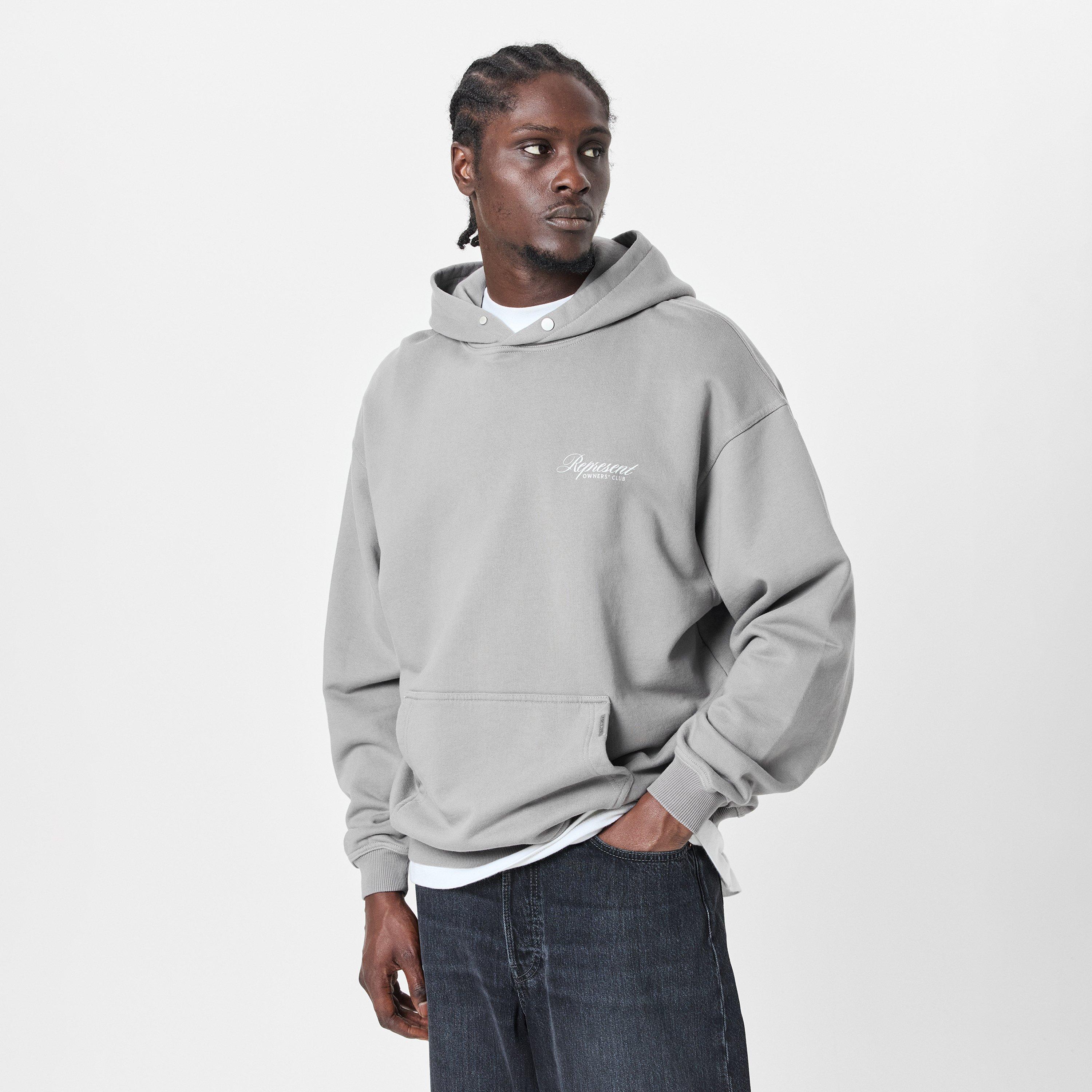 Slate - Represent - Men's Owner's Script Hoodie, Water-Based Screen Print - 3