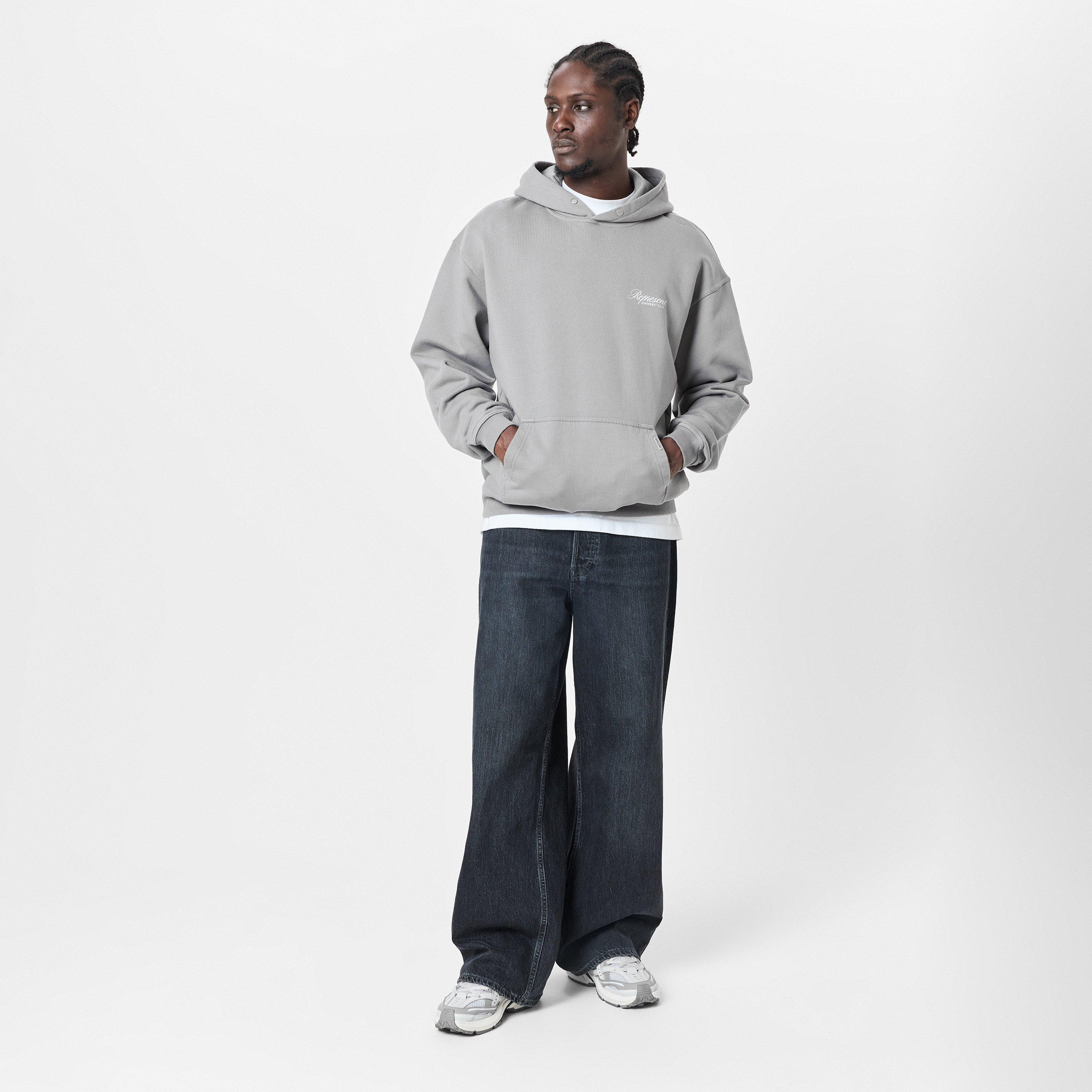 Slate - Represent - Men's Owner's Script Hoodie, Water-Based Screen Print - 6