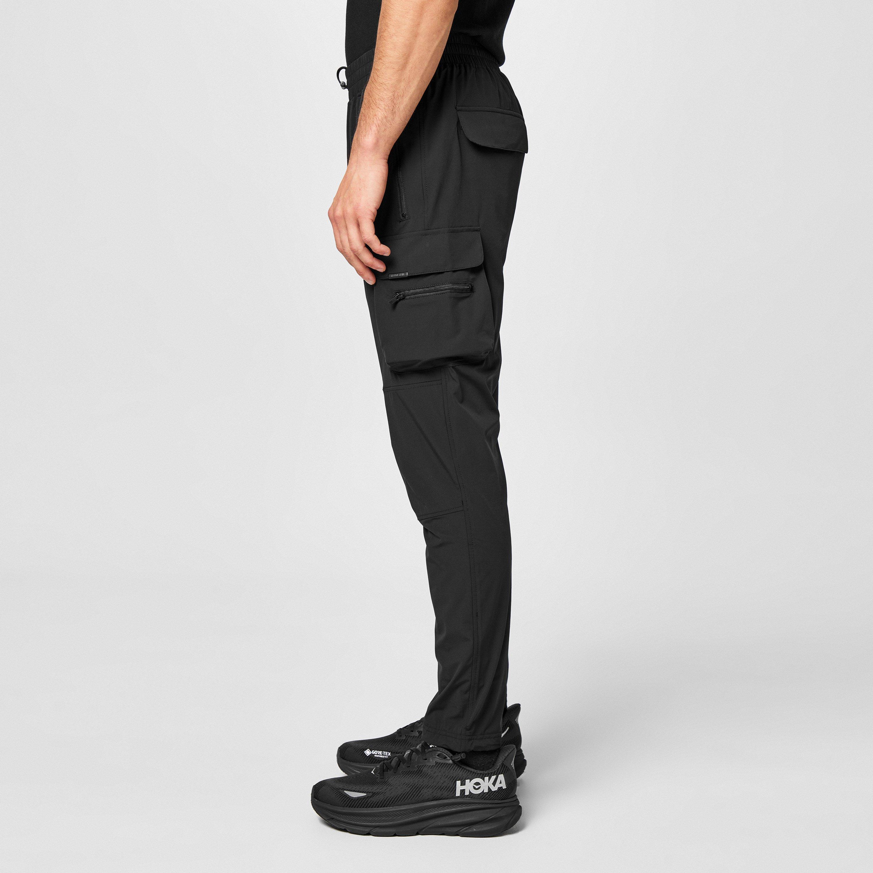 Black 01 - Represent 247 - Men's Nylon 247 Cargo Pants - 6