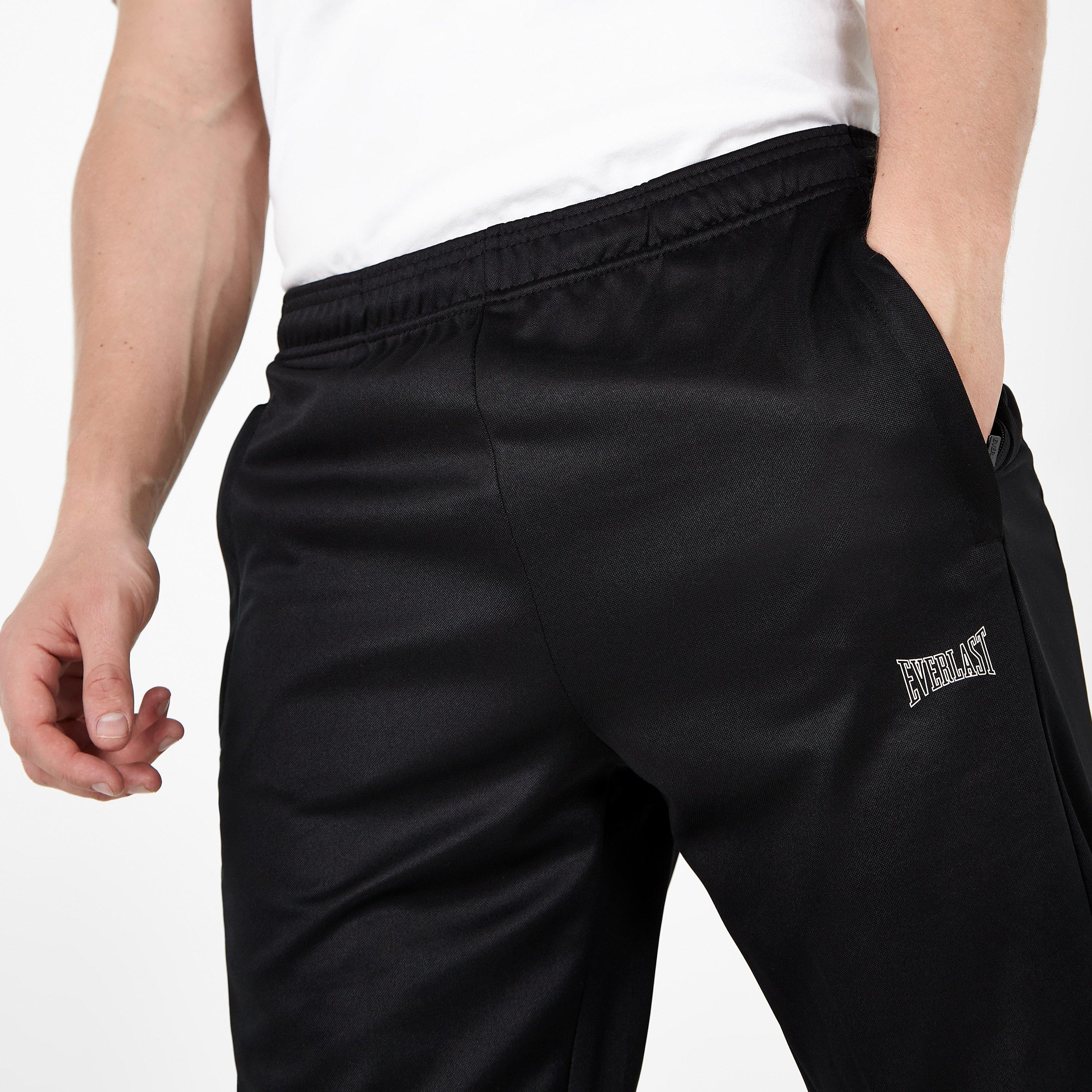 Everlast | Essential Track Joggers | Closed Hem Poly Tracksuit Bottoms ...