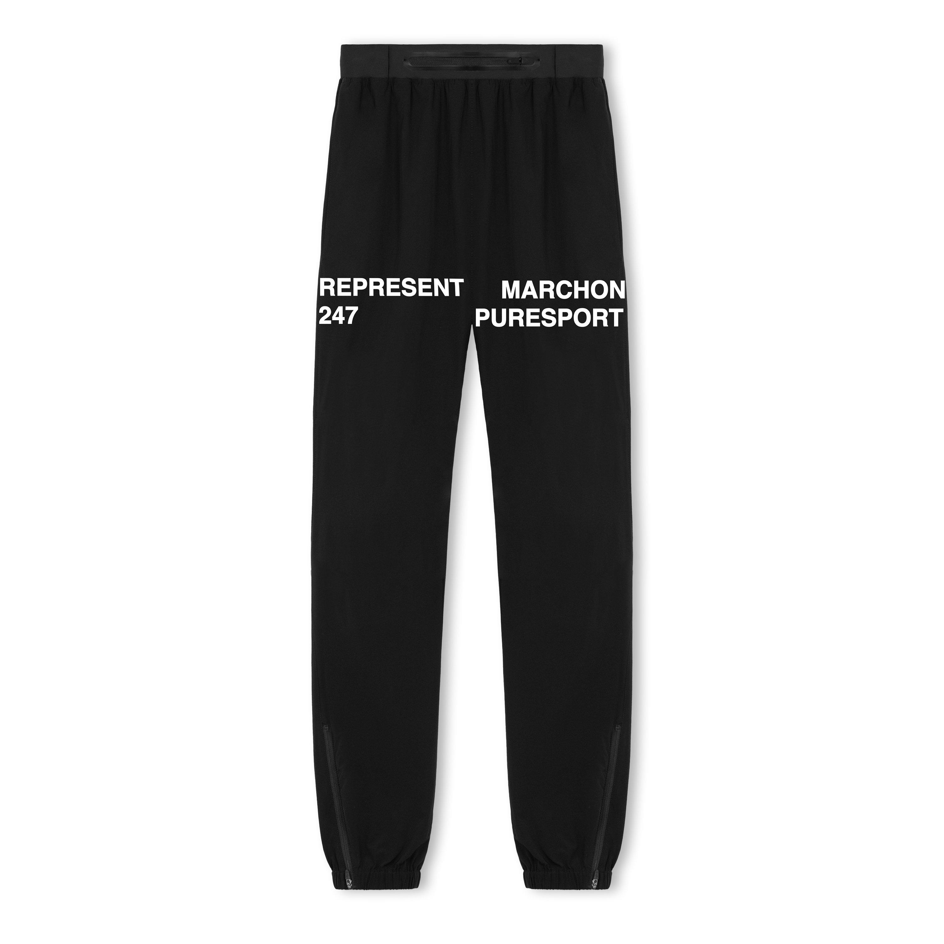 Jet Black - Represent 247 - 247 X Puresport X Marchon Performance Tracksuit Bottoms - 6