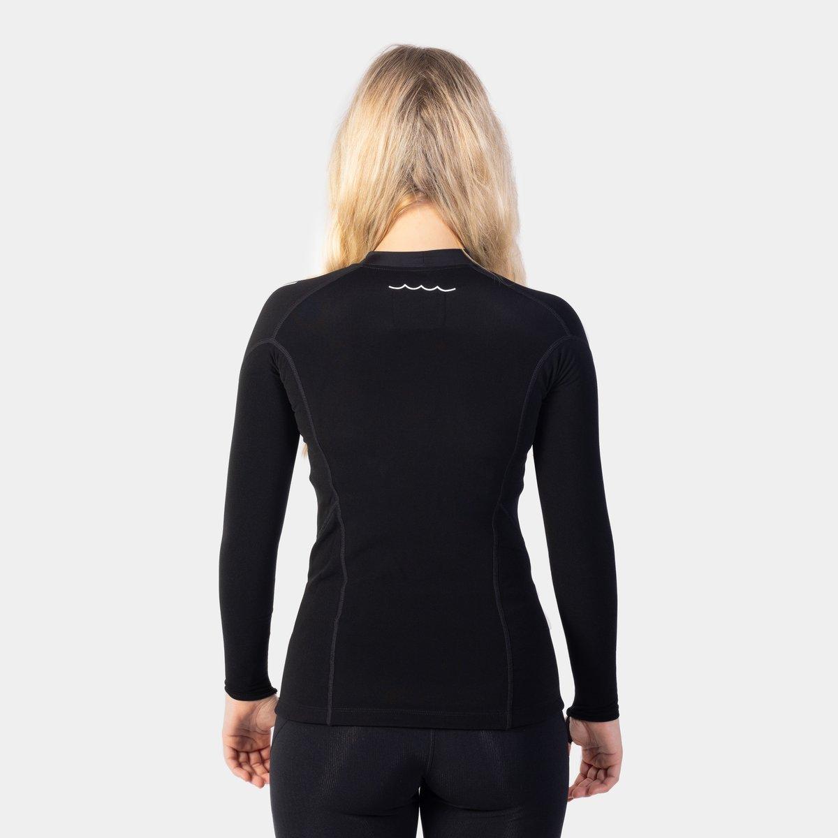 Black - Gul - Evotherm Ladies Long Sleeve Flatlock Thermal - 2