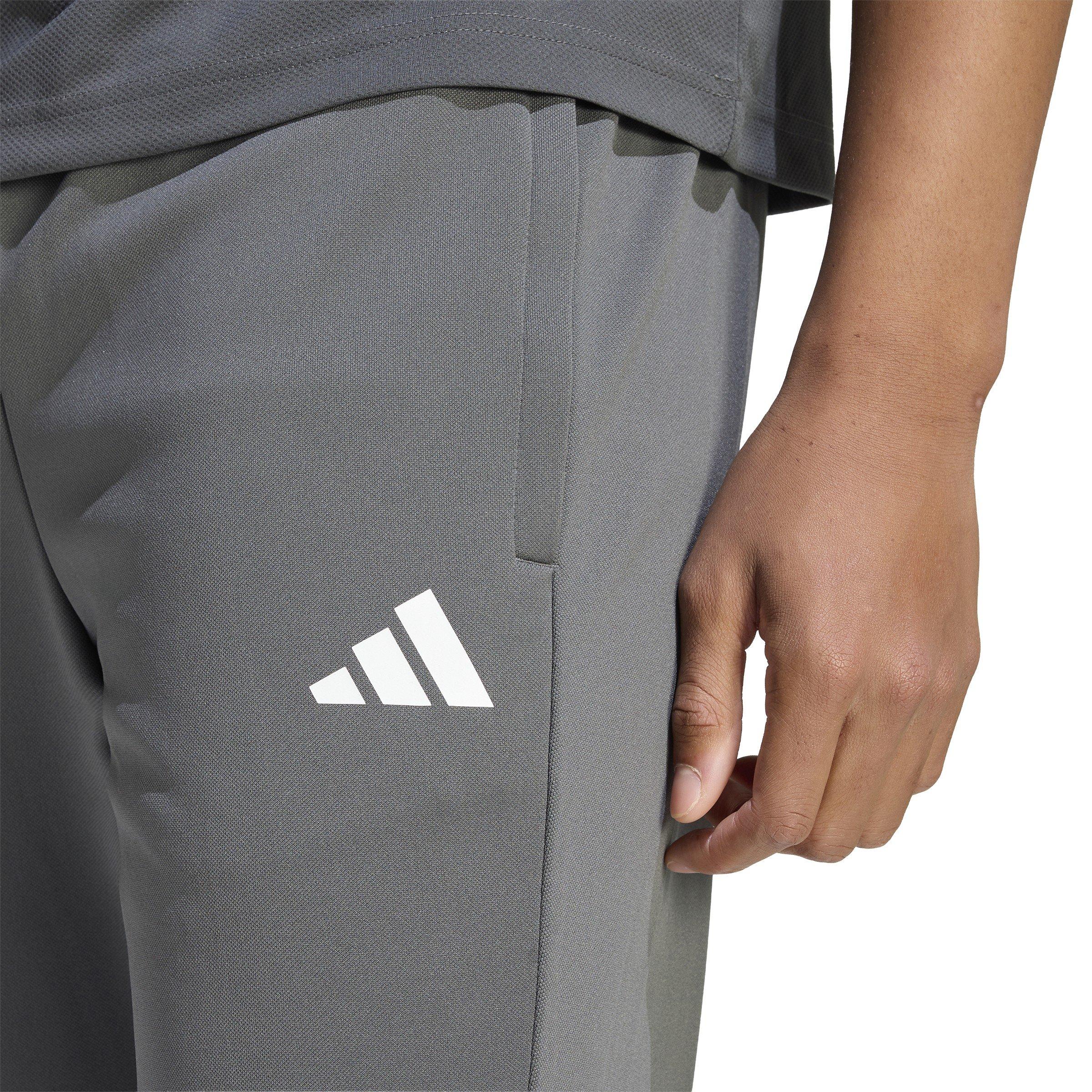 Charcoal/White - adidas - Mens Football Sereno Pants Slim - 4