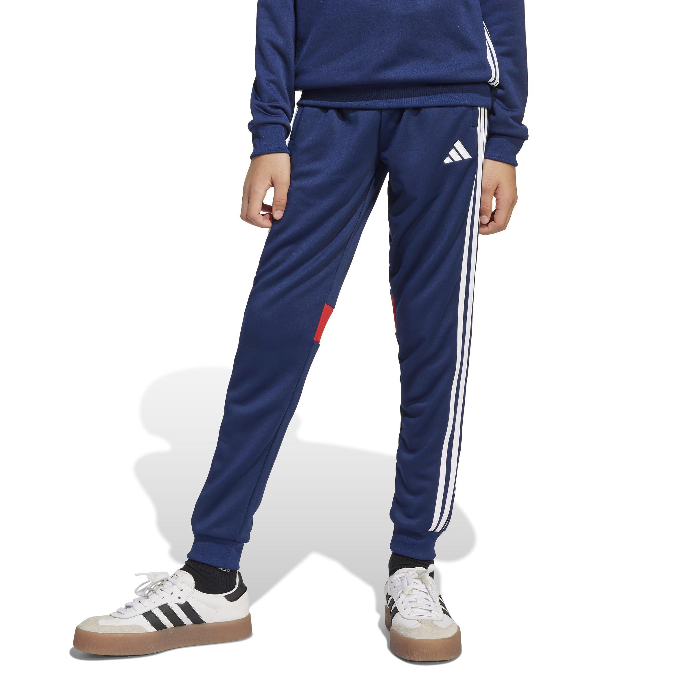 Navy Blue/Red - adidas - Tiro 25 Essentials Sweat Tracksuit Bottoms Kids - 4