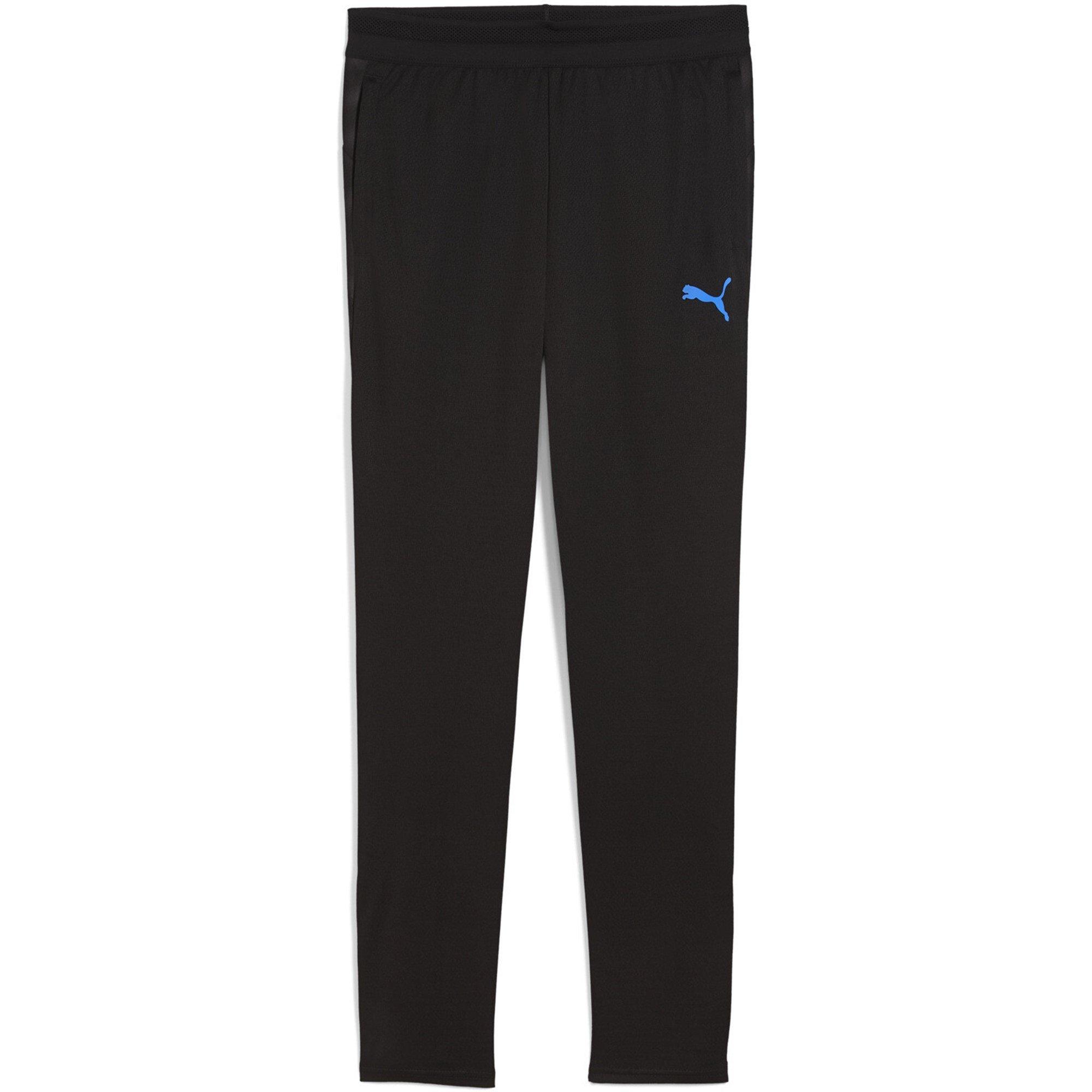 Puma  Kids Individual Cup Tracksuit Bottoms Juniors - Black/Blue - 13 (XL)