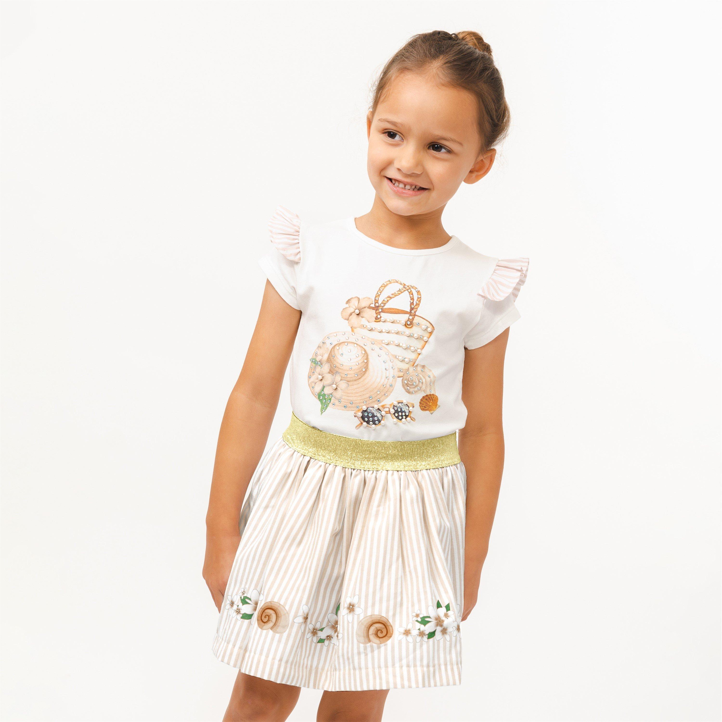 Mink 035 - Caramelo Kids - Kids' Caram Stripe Clothing Set - 3