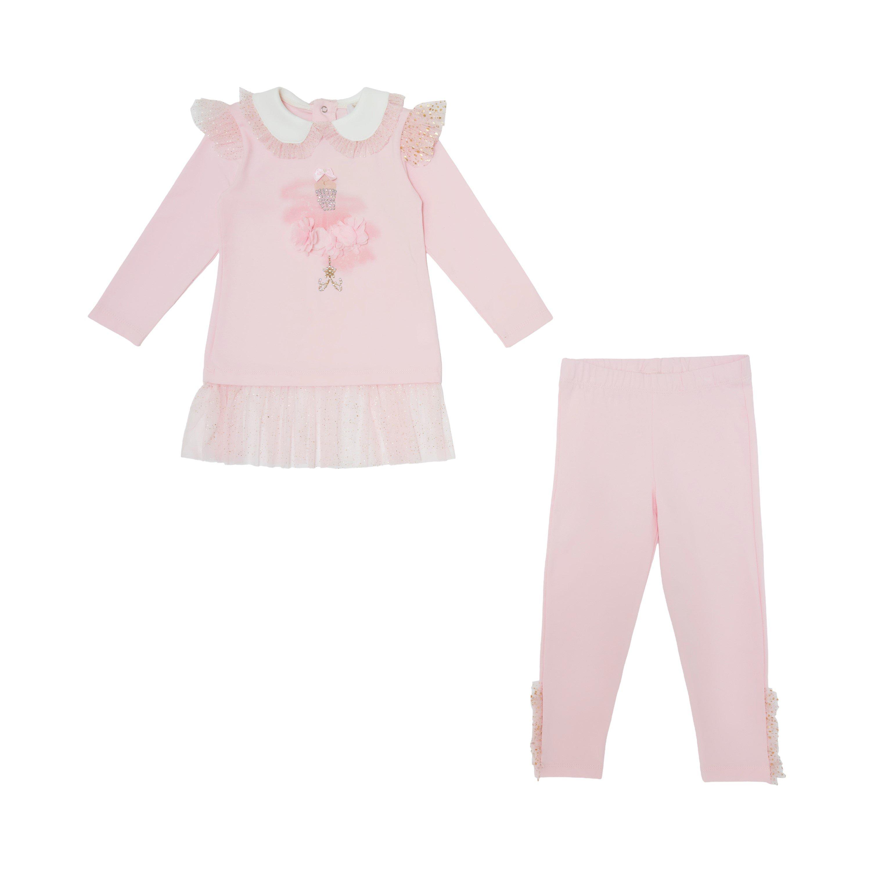 Pink - Caramelo Kids - ' Stretch Leggings and Top Set - 1