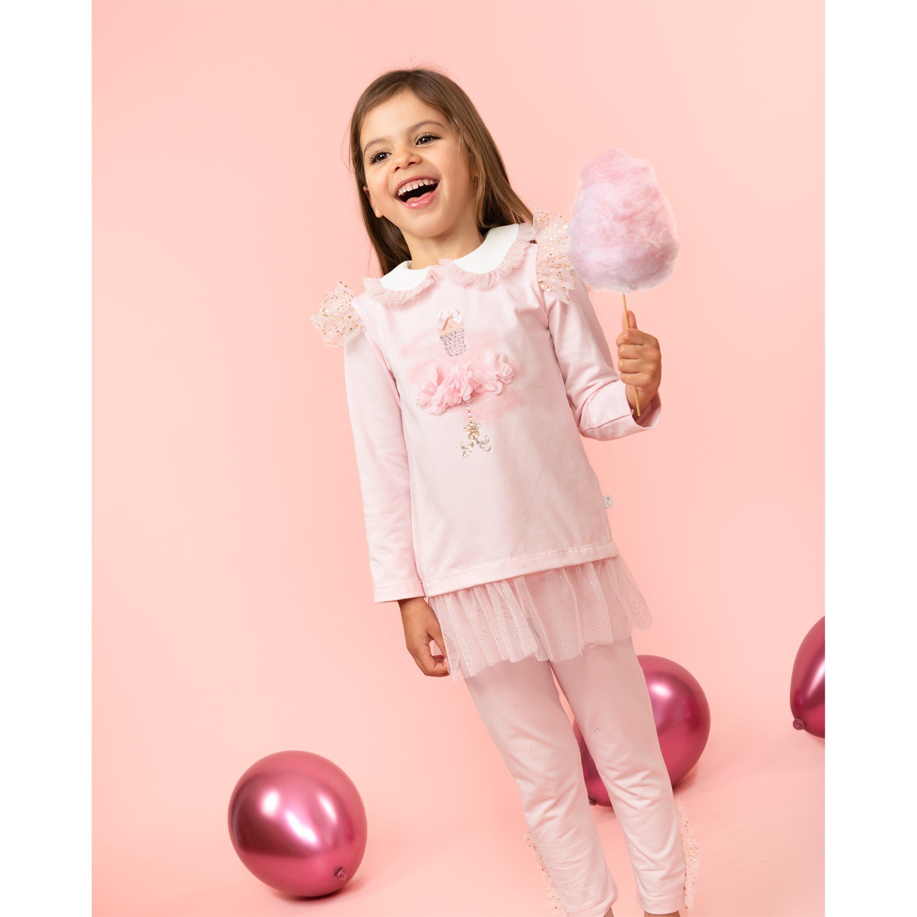 Pink - Caramelo Kids - Kids' Leggings and Top Set - 2