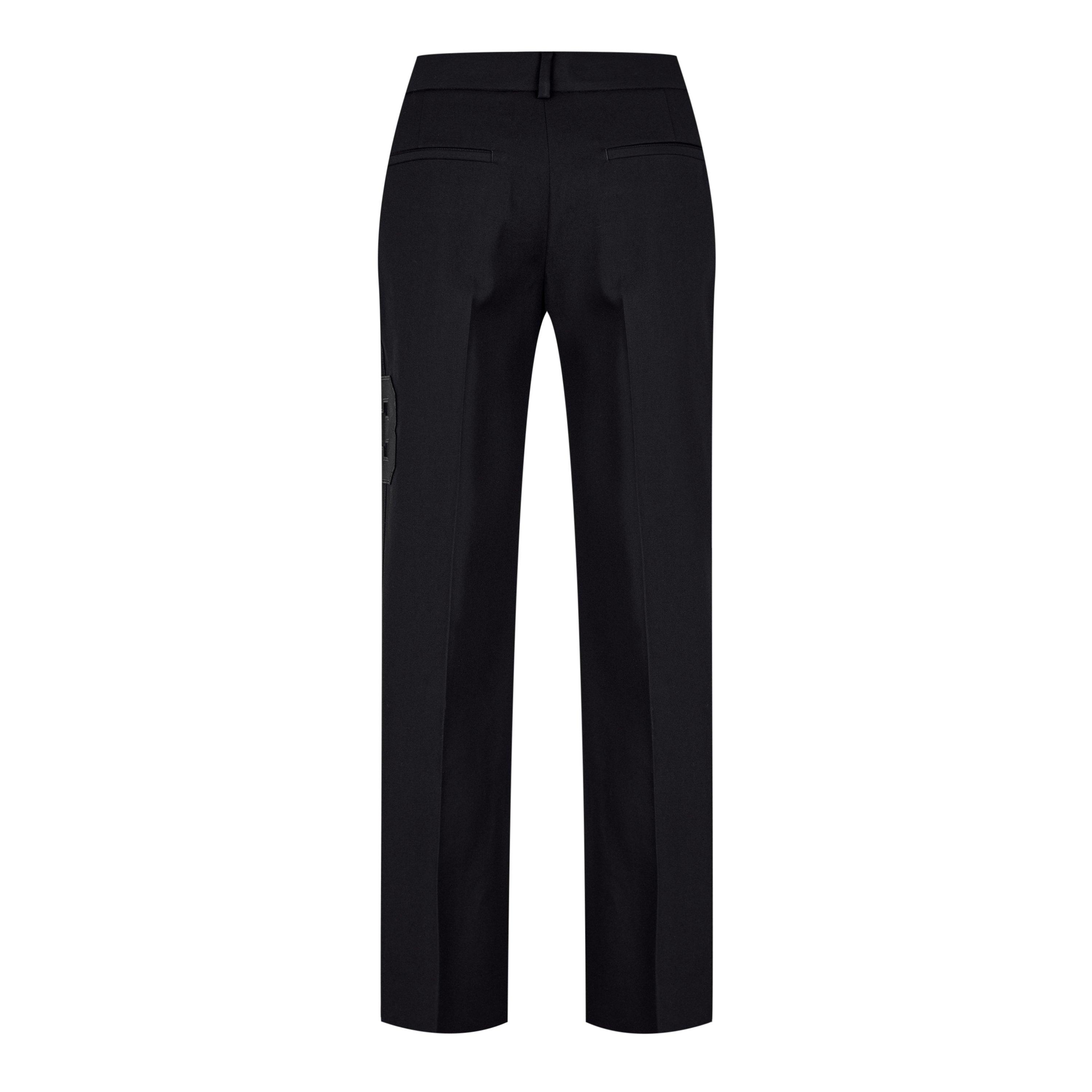 Black - Off White - Men's Formal Trousers - 2