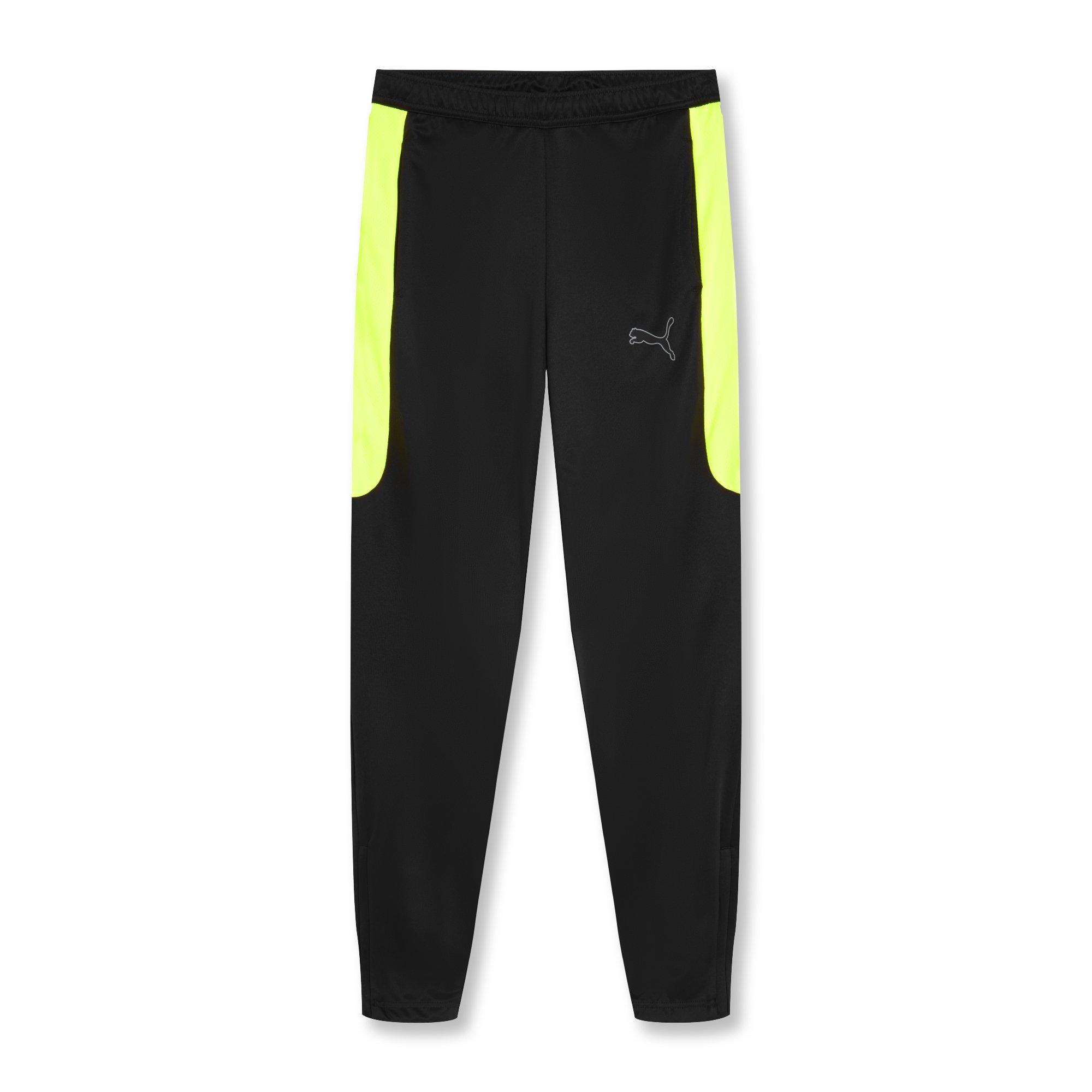 Puma Men's Finesse Performance Training Bottoms - Black/Yellow - L