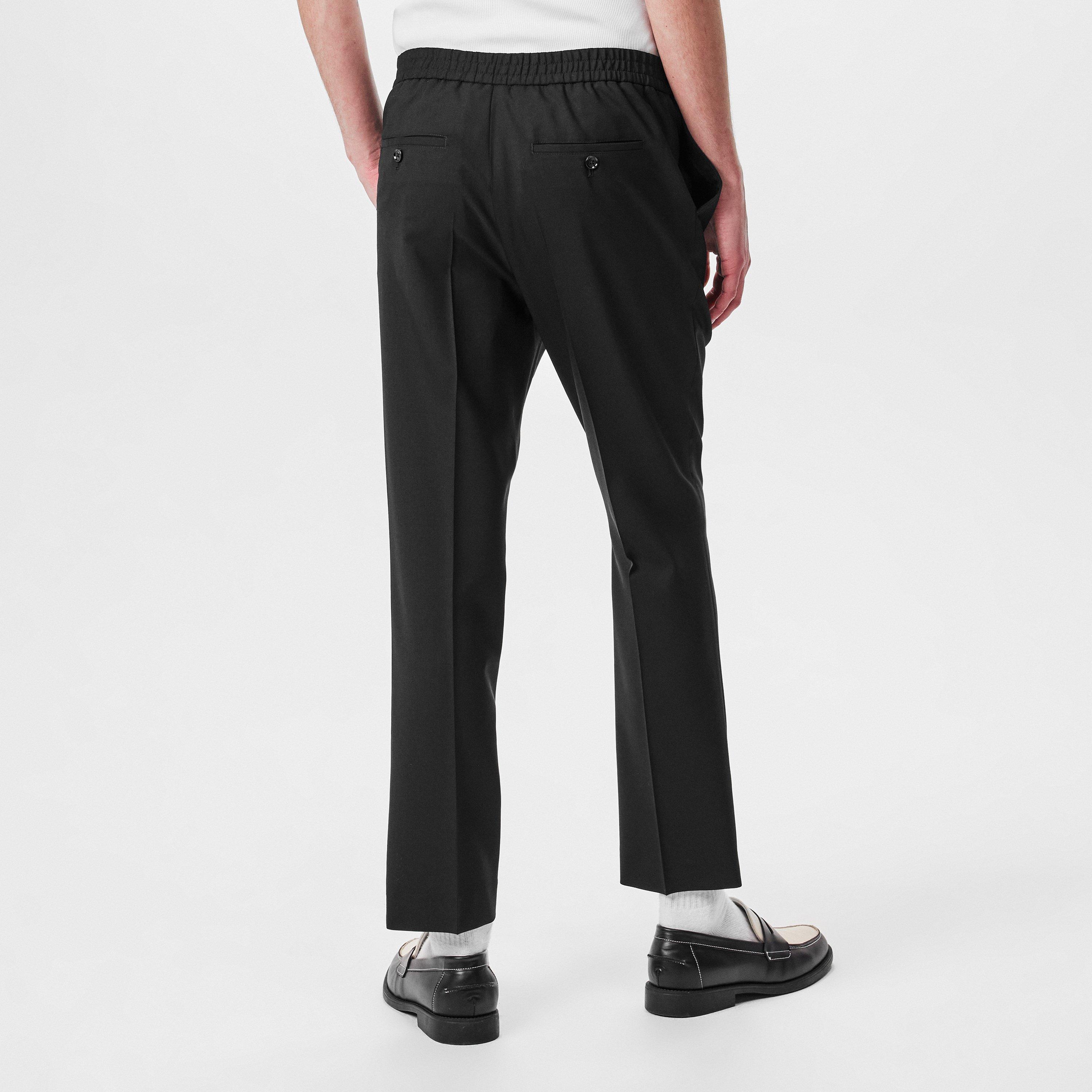 BLACK/001 - Ami Paris - Elasticated Waist Trousers - 4