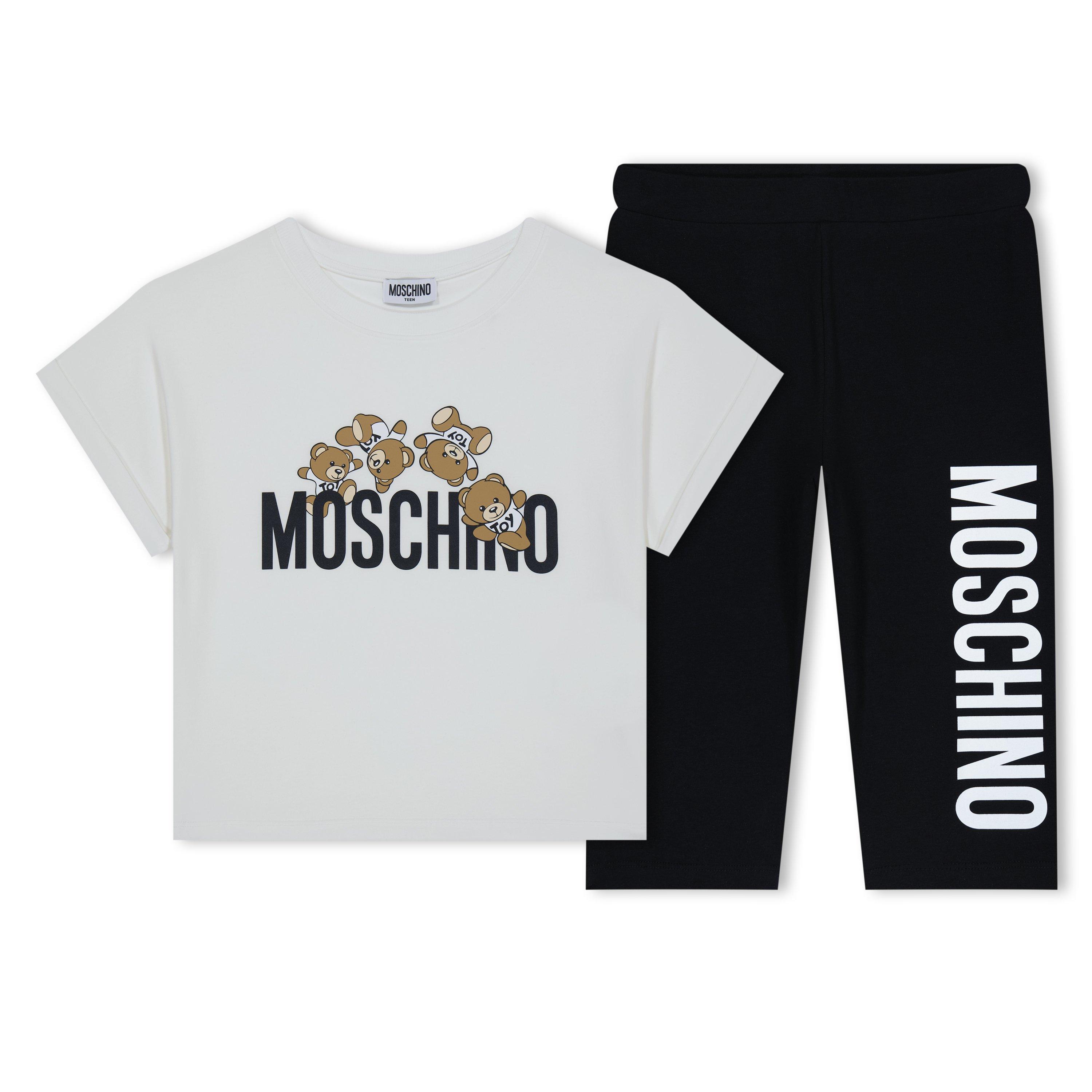 Wht Blk 81214 - Moschino - Leggings Set Juniors - 1
