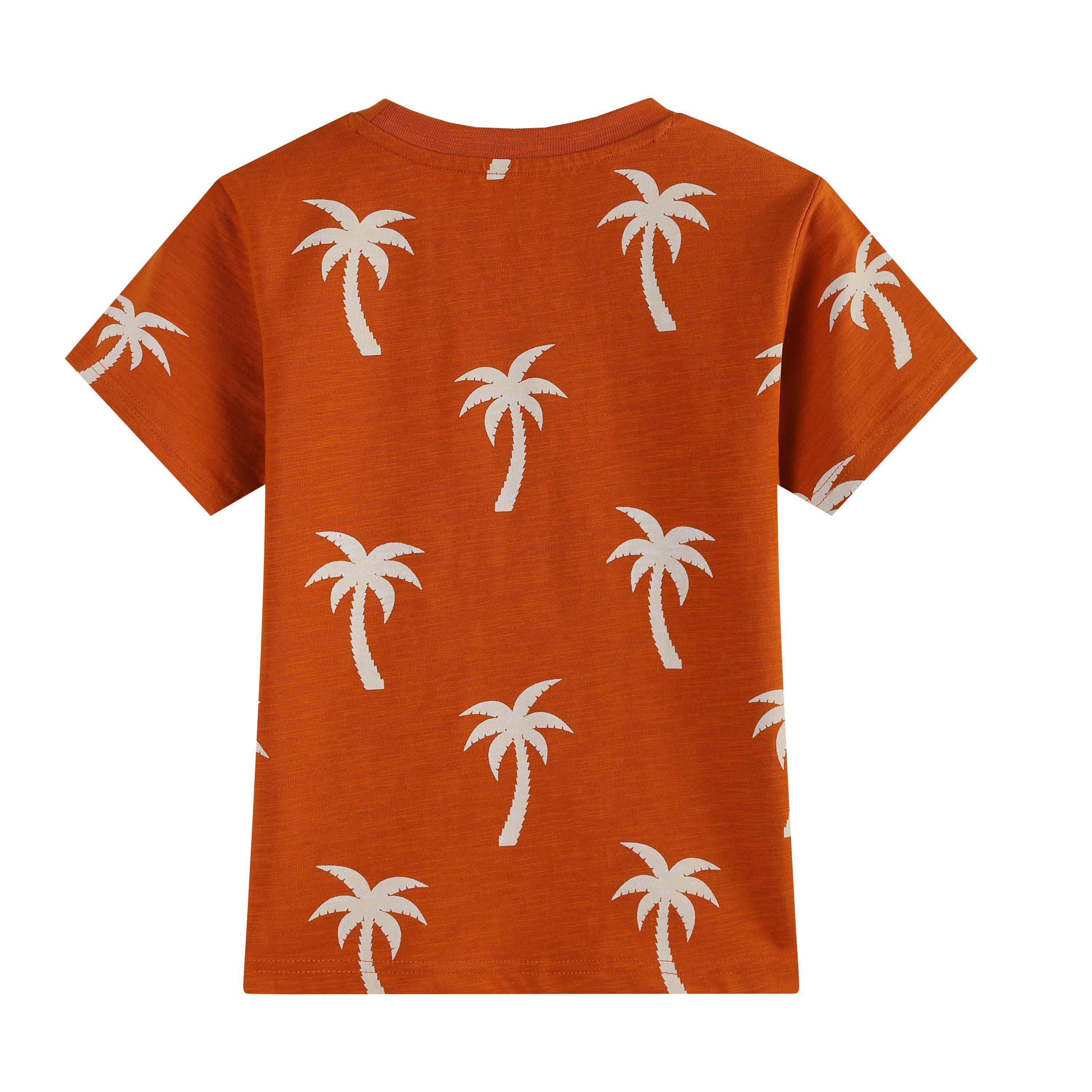 CREAM/RUST - Studio - Younger Boys 2 pack Printed Tshirt - 7