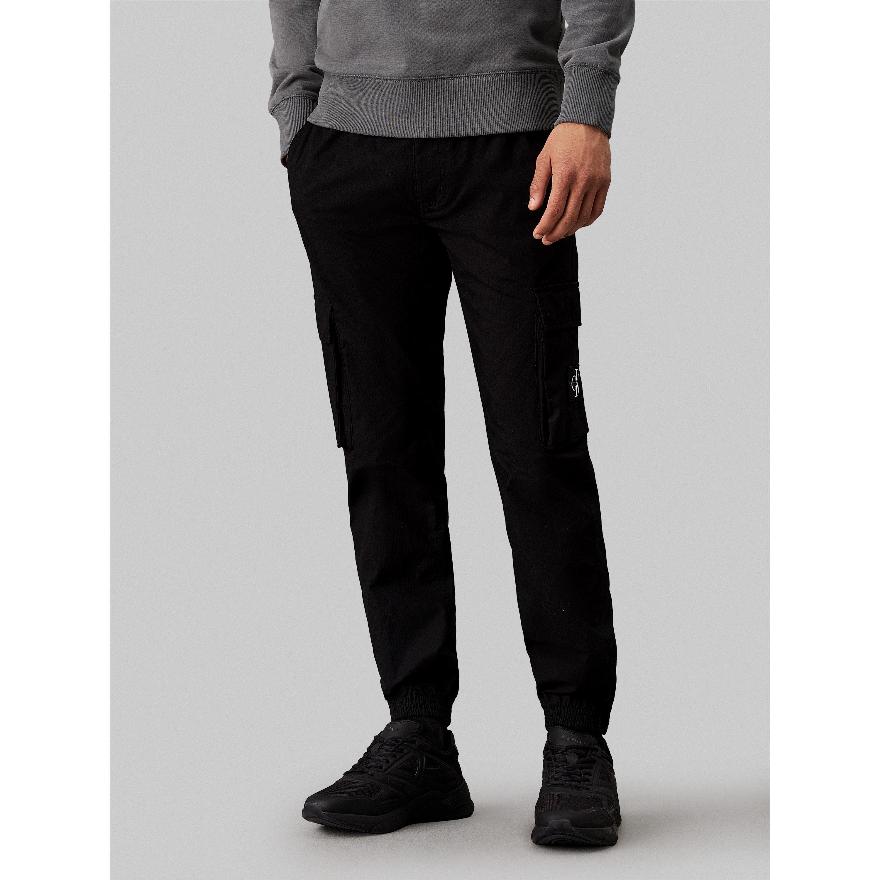 Ck Black - Calvin Klein Jeans - Men's Washed Cargo Trousers - 1
