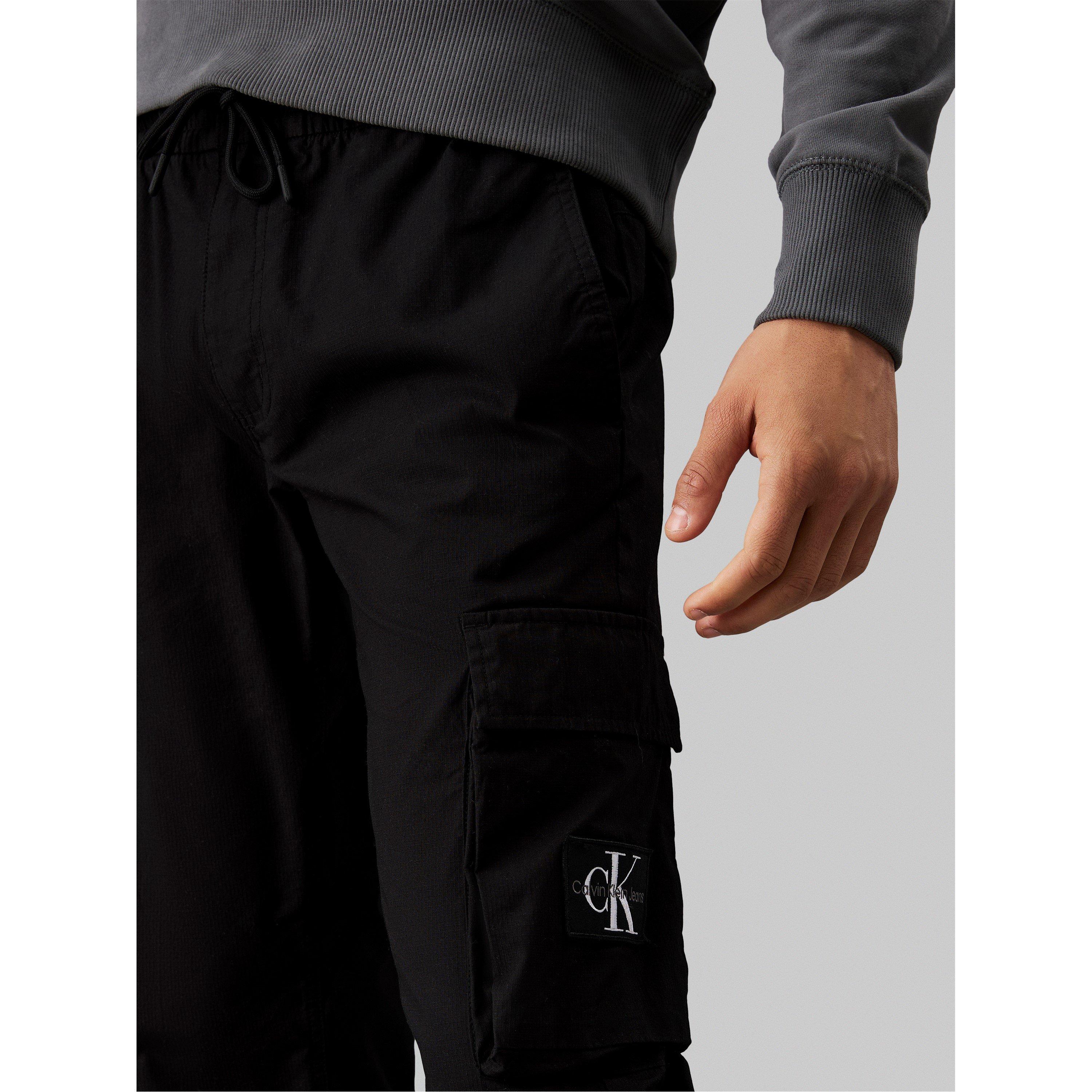 Ck Black - Calvin Klein Jeans - Men's Washed Cargo Trousers - 4