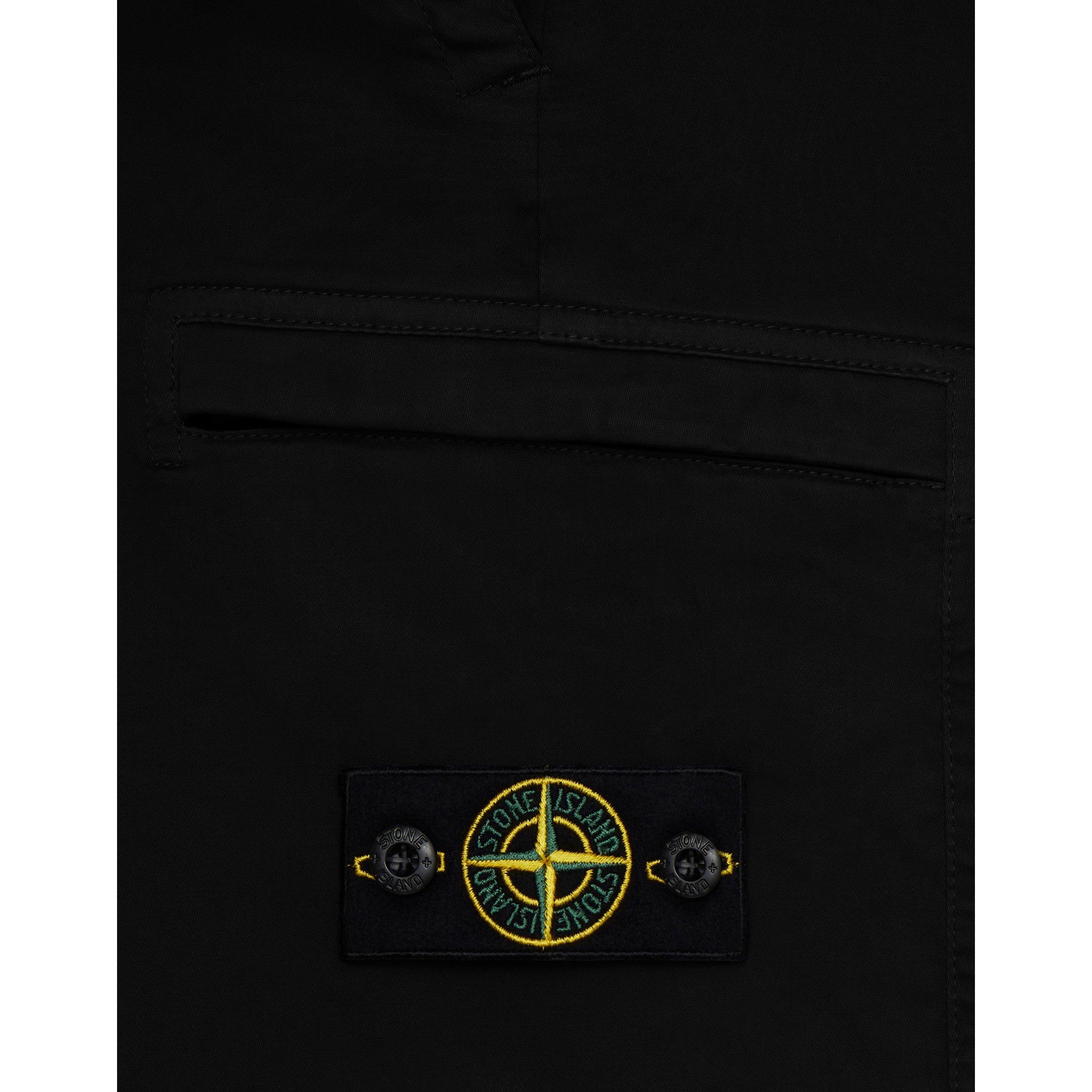 Black V0029 - Stone Island - Canvas Cargo Trousers Juniors - 4