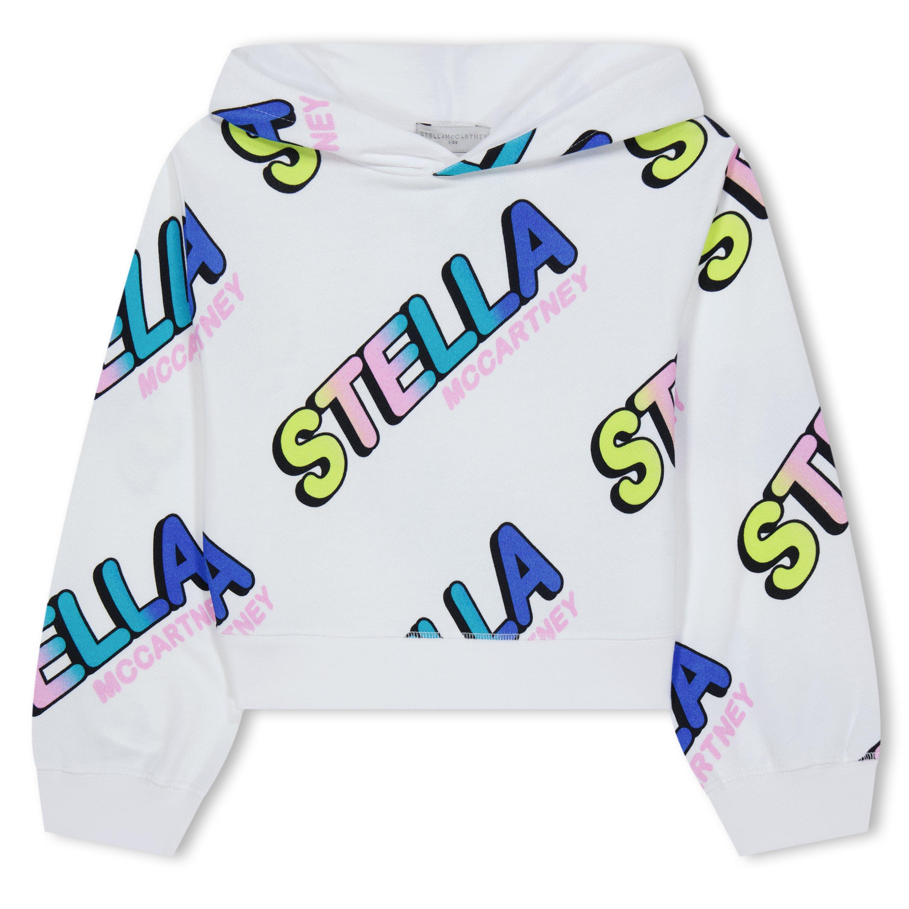White 100MC - Stella McCartney - Logo Print Hoodie And Shorts Juniors - 2