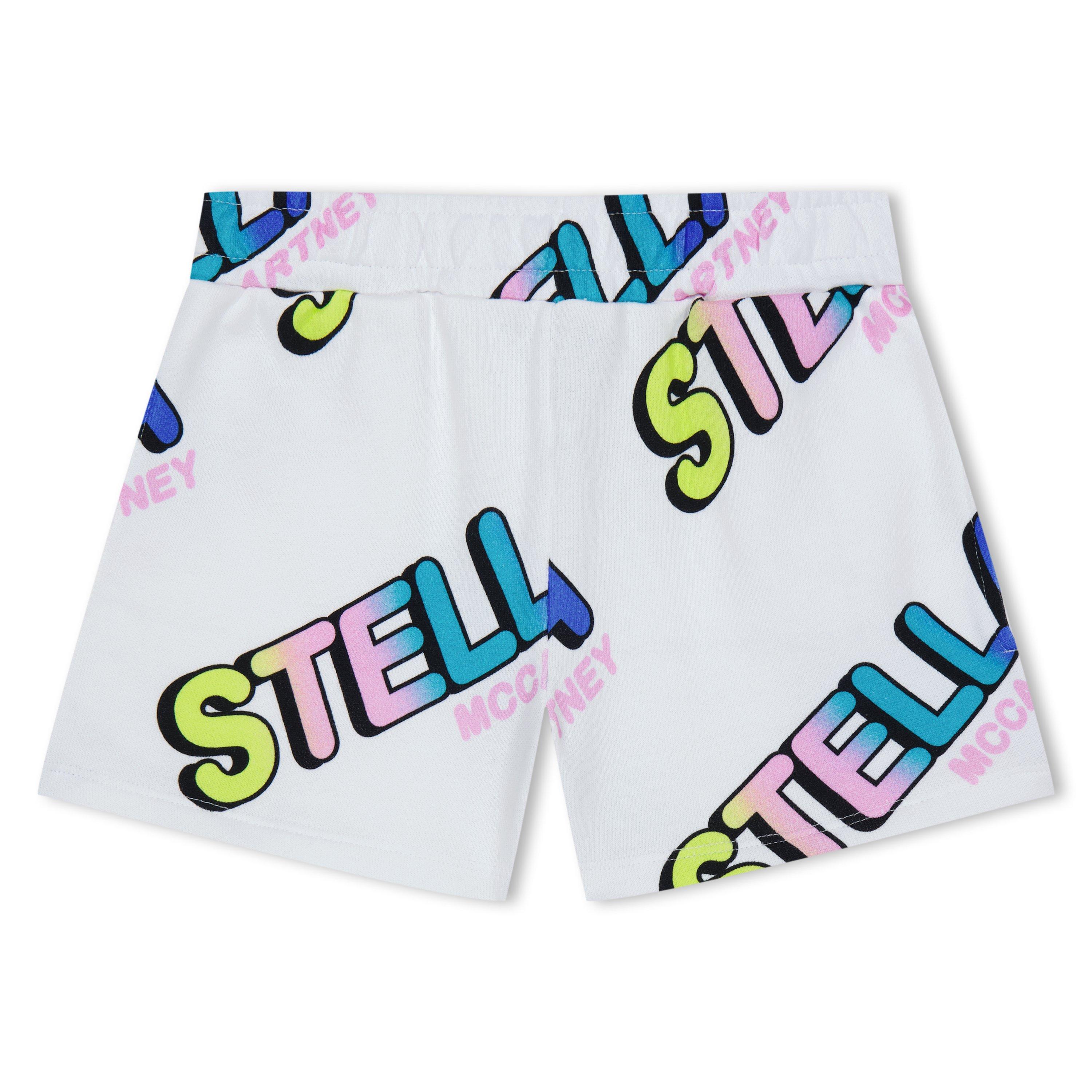 White 100MC - Stella McCartney - Logo Print Hoodie And Shorts Juniors - 3