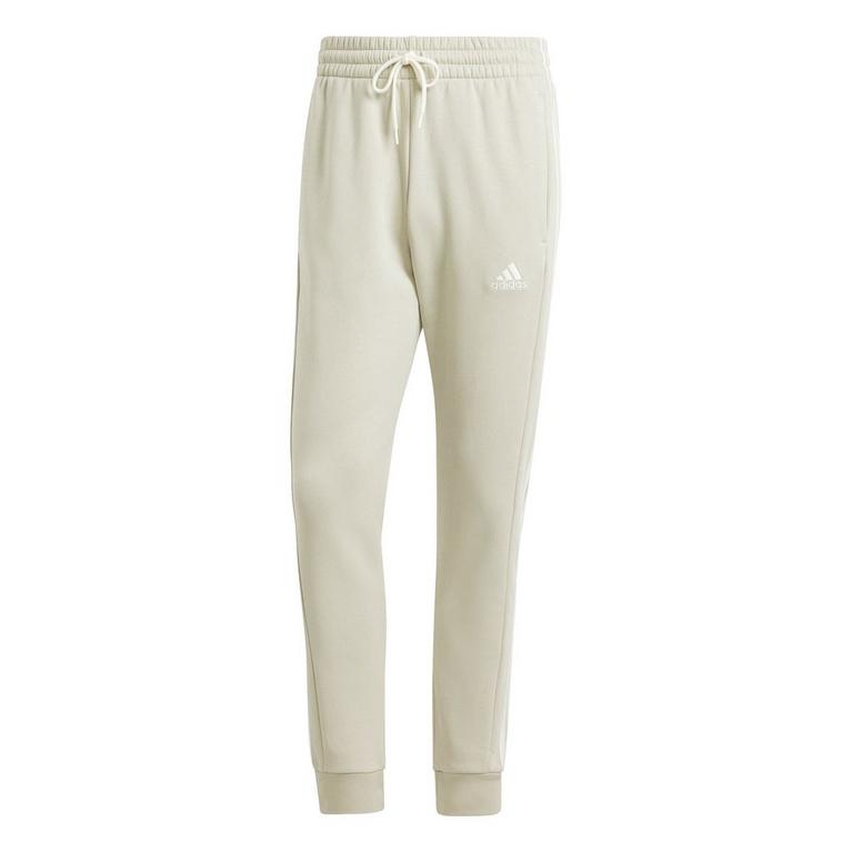 Gris Putty - adidas - Essentials Fleece 3-Stripes Tapered Cuff Joggers Mens - 1
