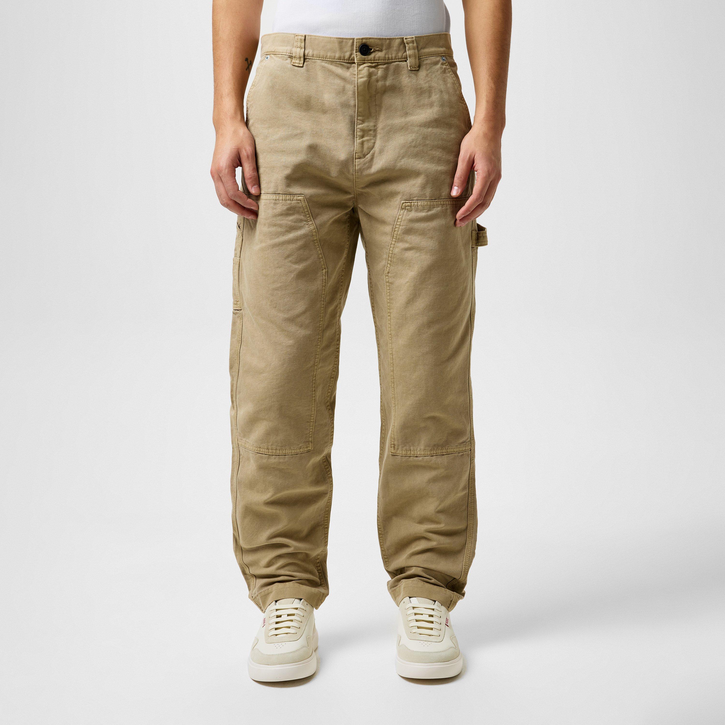 Beige 269 - Hugo - Men's Blue Cargo Trousers - 3