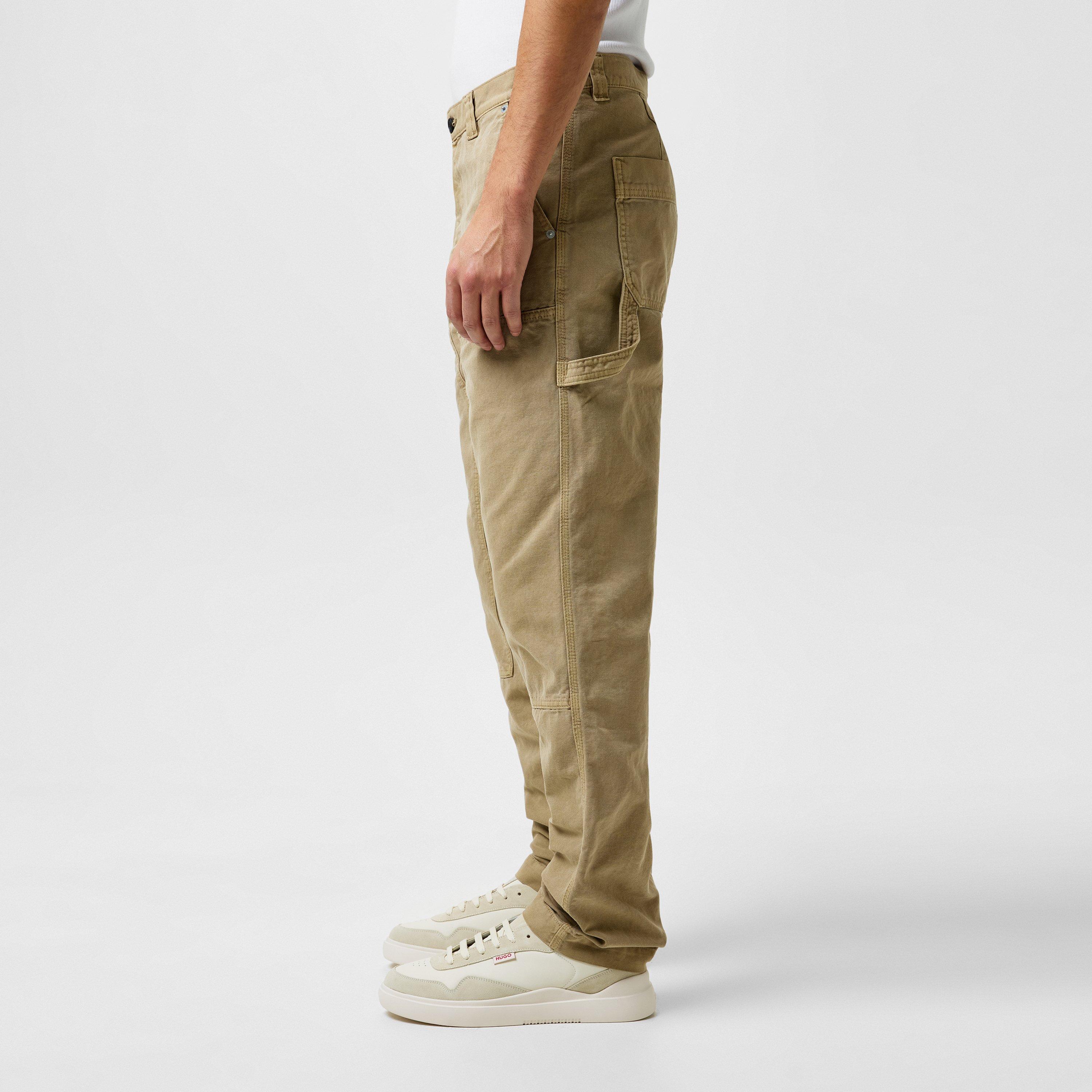 Beige 269 - Hugo - Men's Blue Cargo Trousers - 4
