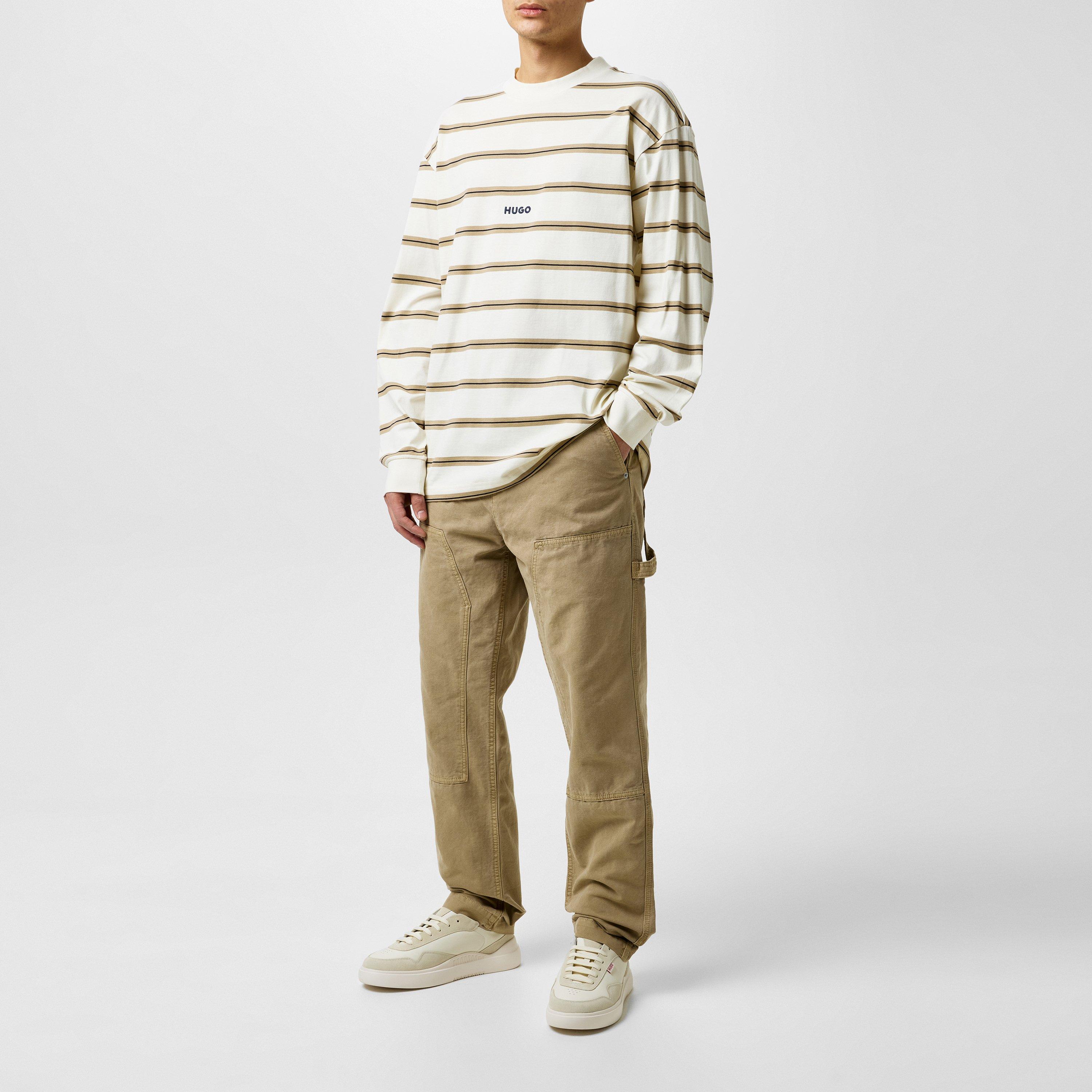 Beige 269 - Hugo - Men's Blue Cargo Trousers - 6