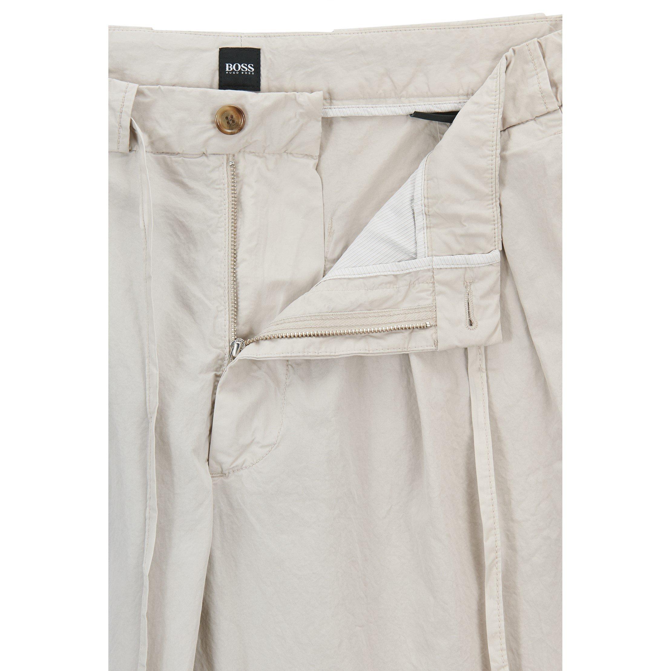 Natural - Boss - Men's Paavo Straight Leg Trouser - 3