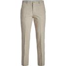 Beige - Maya High Waisted Pants - Jack Linen Straight Fit Trousers - 6