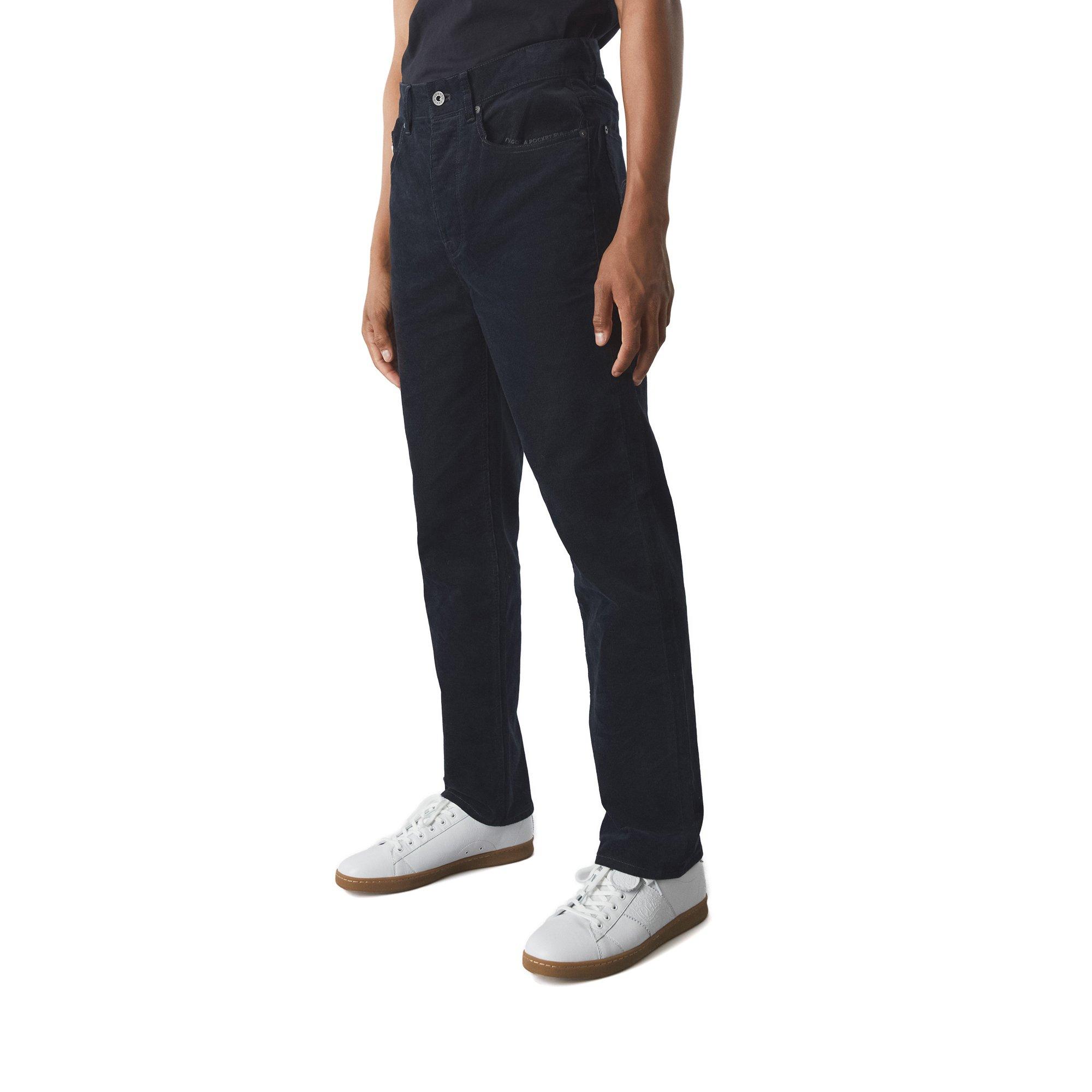 Black - Pretty Green - Men's Straight Fit Corduroy Trousers - 4