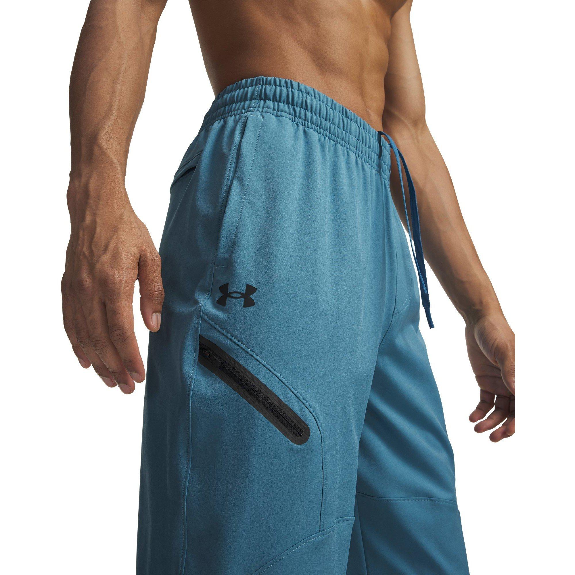 Blue/Black - Under Armour - Men's Unstoppable Closed Hem Woven Joggers - 3