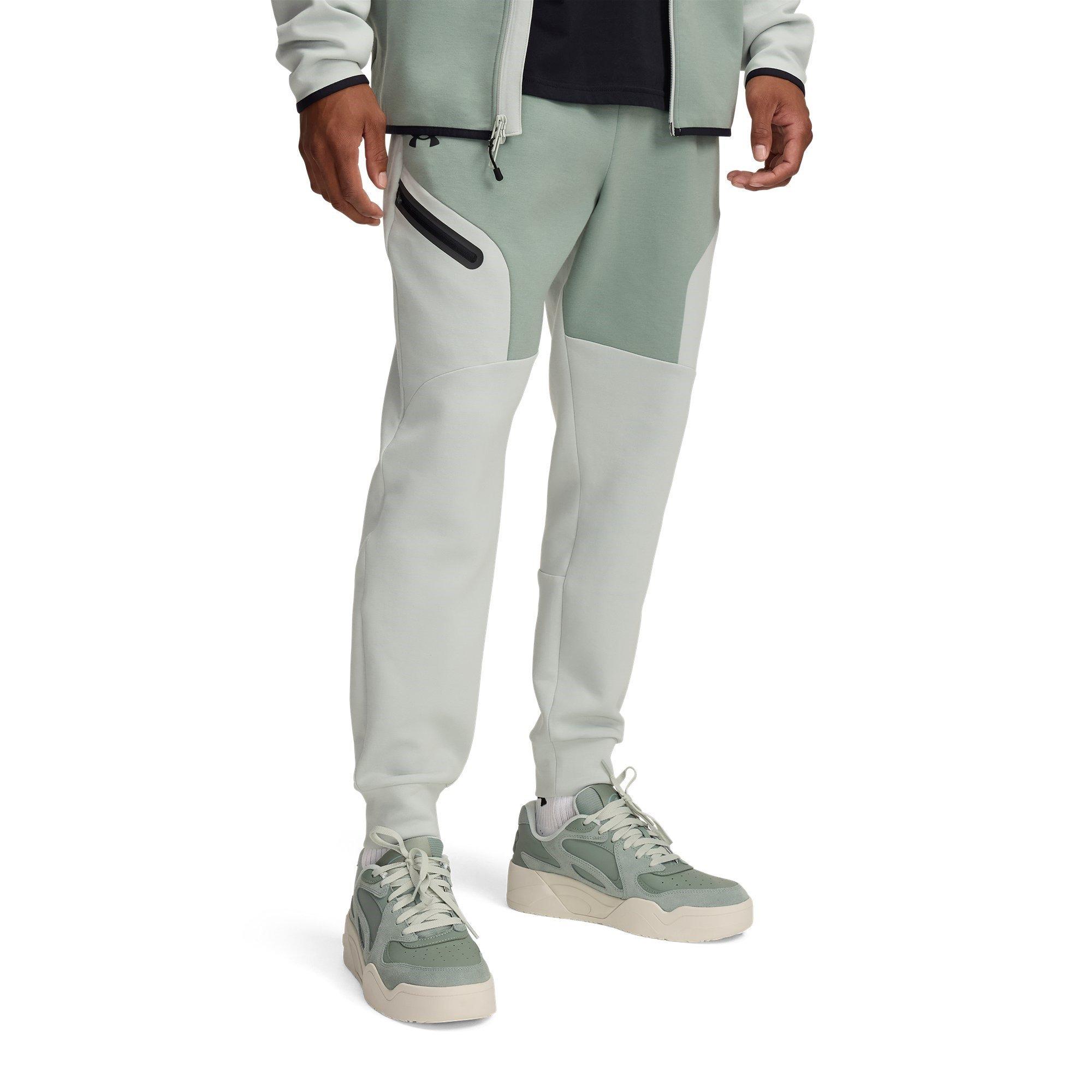Under Armour Men's Unstoppable Closed Hem Fleece Joggers - Green/Black - XL