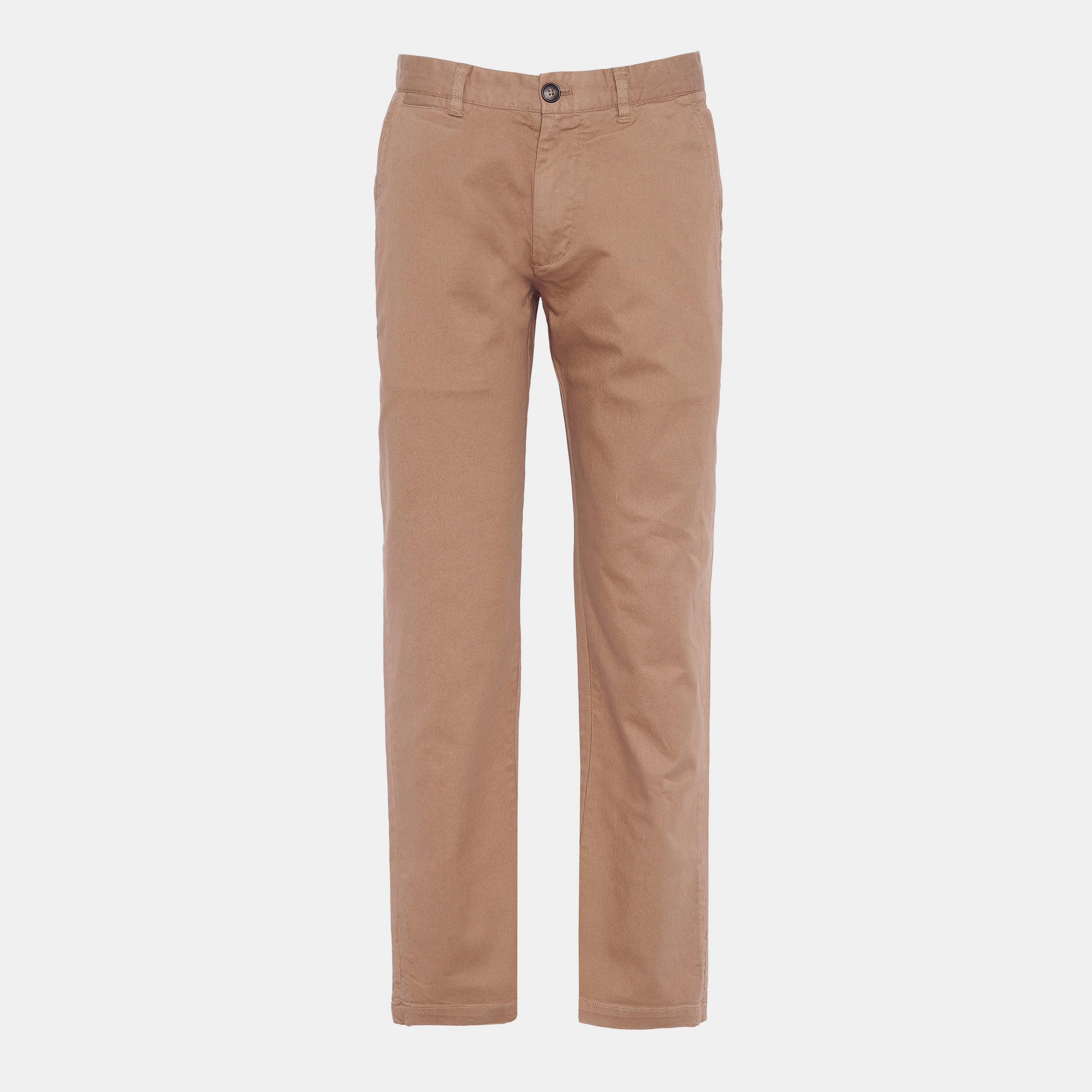 Barbour Men's Washed Stretch Tailored Trousers - Stone St51 - 32W R