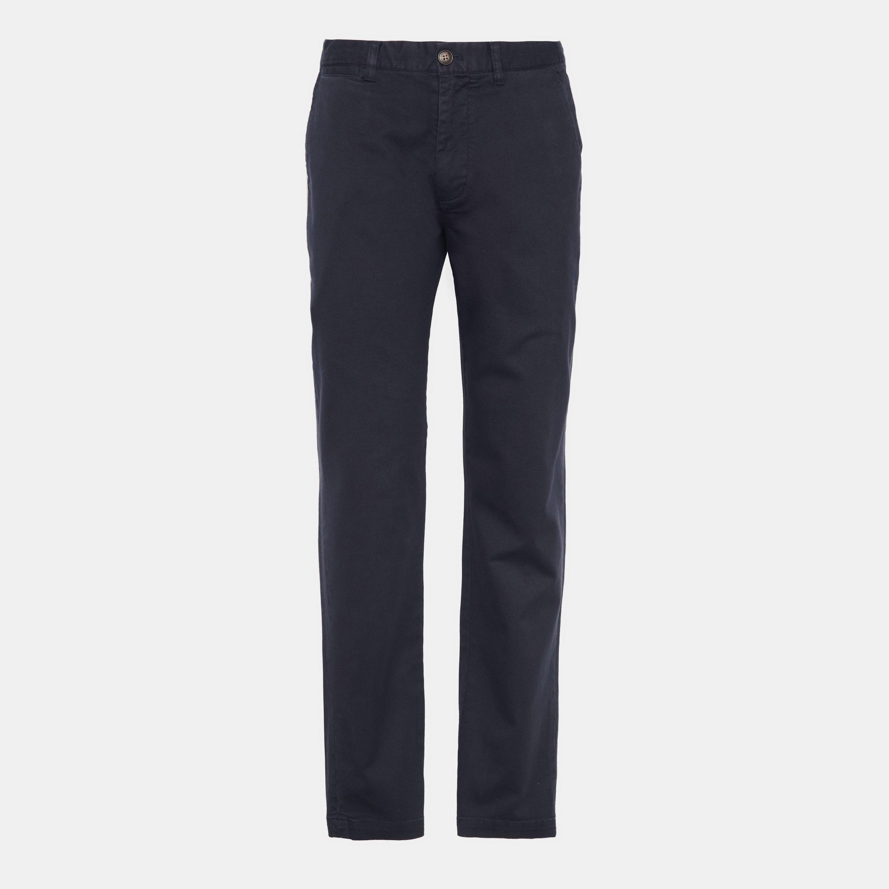 Barbour Men's Washed Stretch Tailored Trousers - Dark Navy Ny74 - 36W R