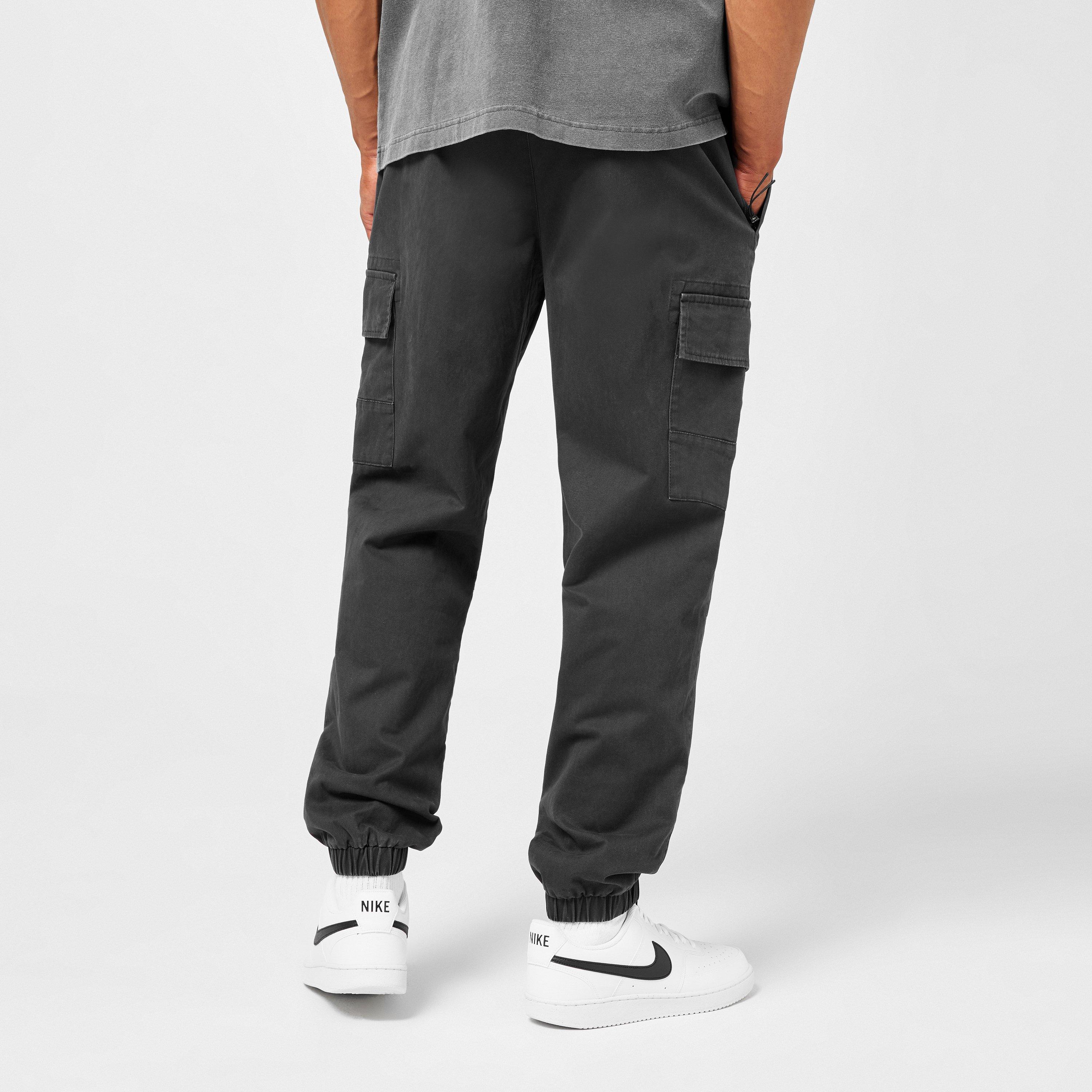 Black - Jack Wills - Men's Cuffed Cargo Trousers - 2